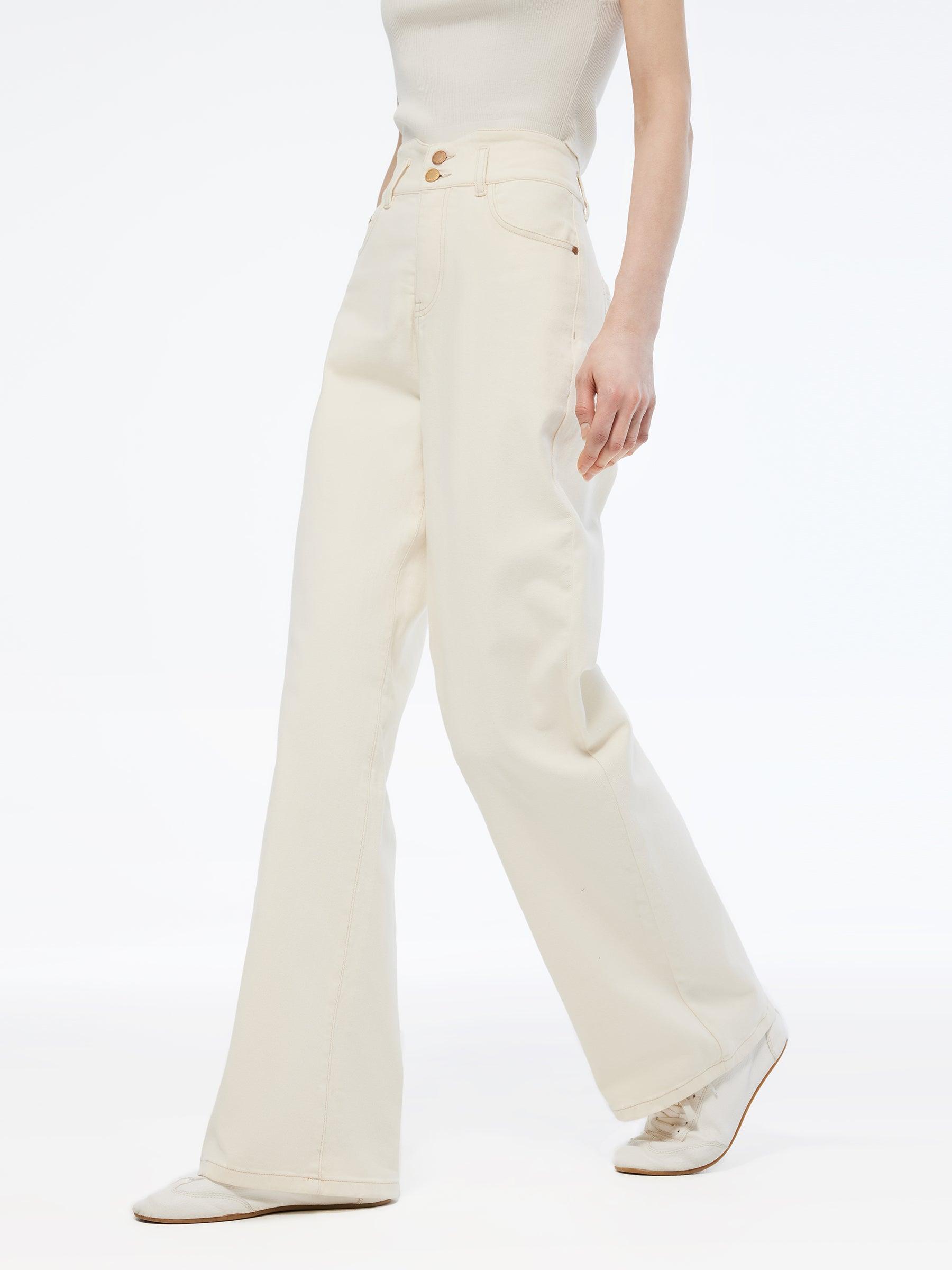 Denim High Waisted Women Loose Fit Straight Jeans Product Image