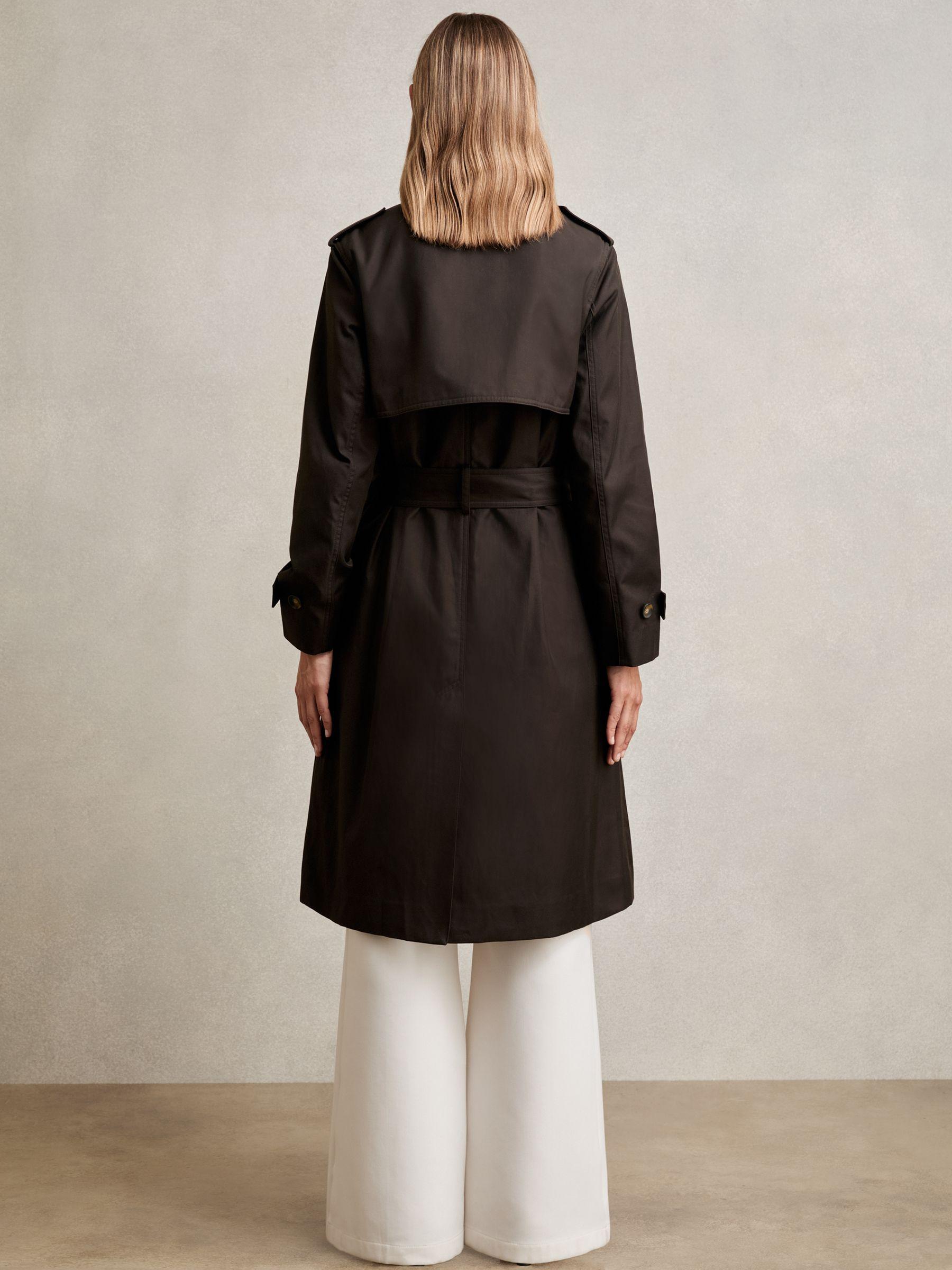 Petite Hooded Insert Trench Coat in Chocolate Brown Product Image