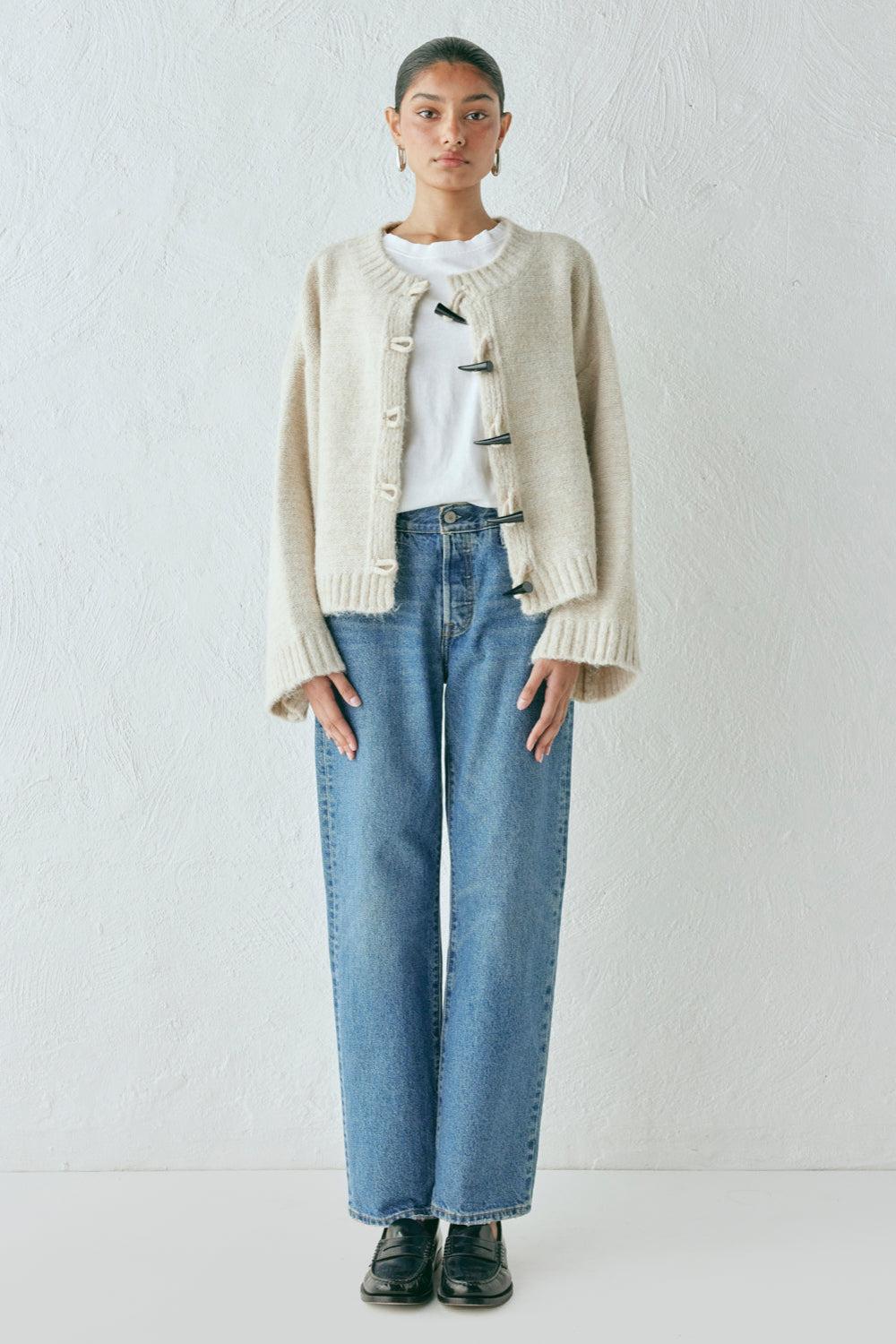 Leni Knit Cardigan Oat Marle Product Image