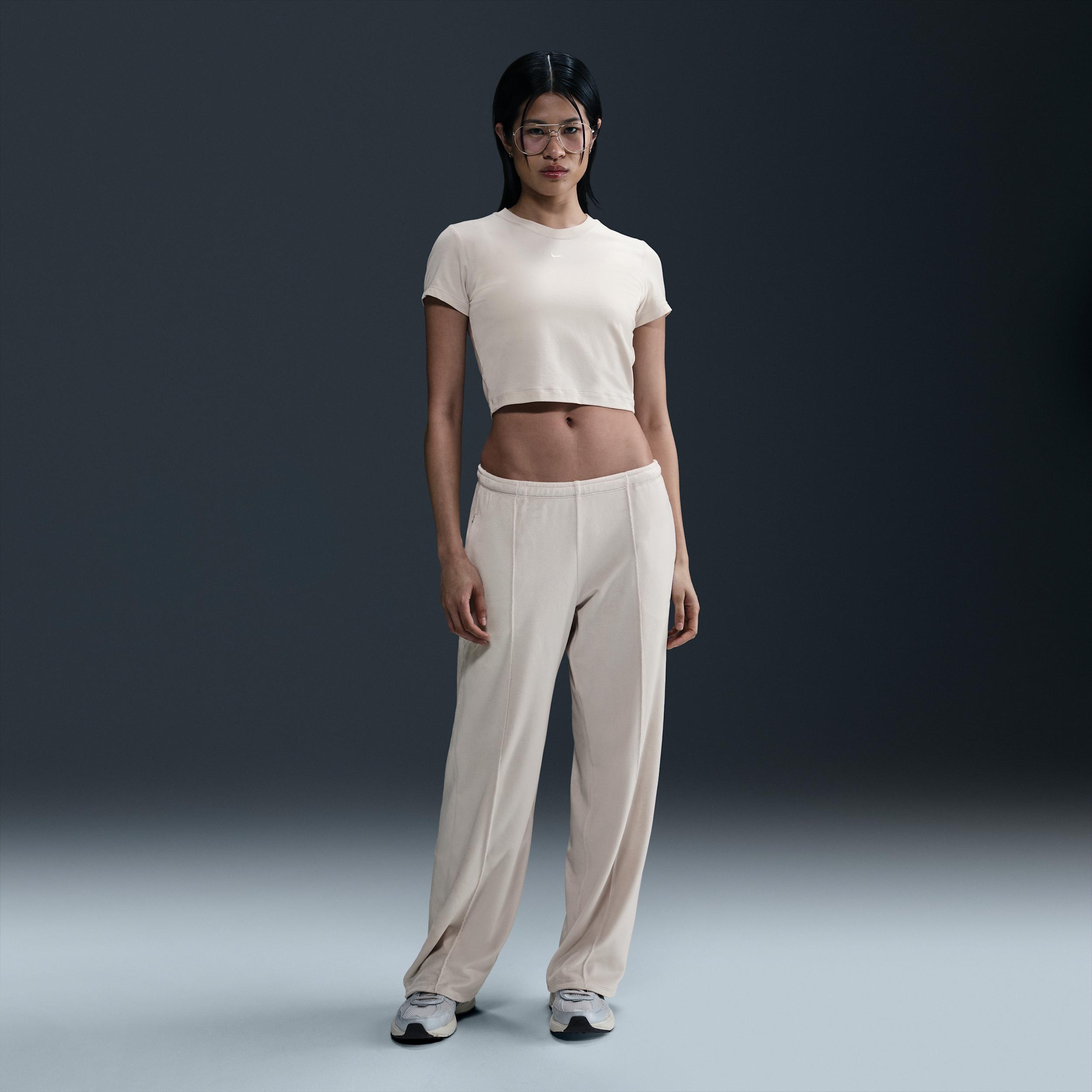 Womens Nike Sportswear Chill Knit Cropped T-Shirt | HF9538-423 Product Image