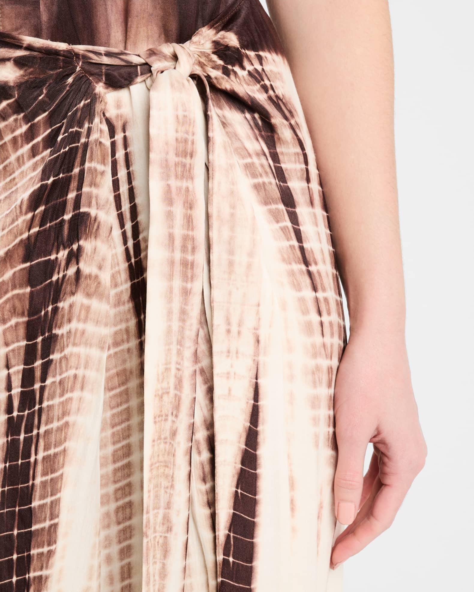 Ivria Tie-Dye Sleeveless Midi Wrap Shirtdress Product Image