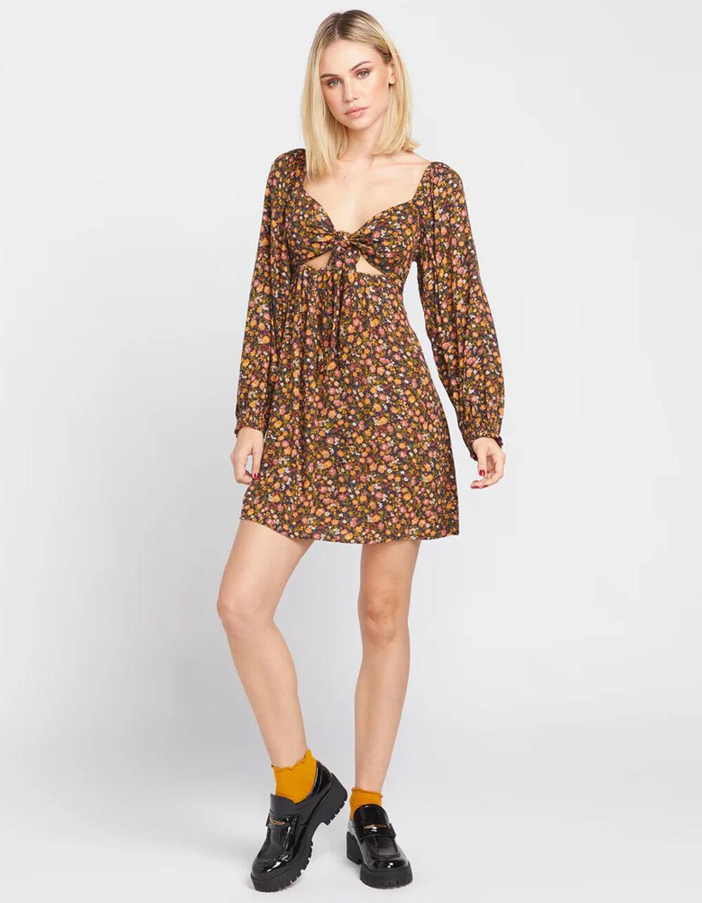VOLCOM Blossom Binge Womens Mini Dress - BLACK COMBO Product Image