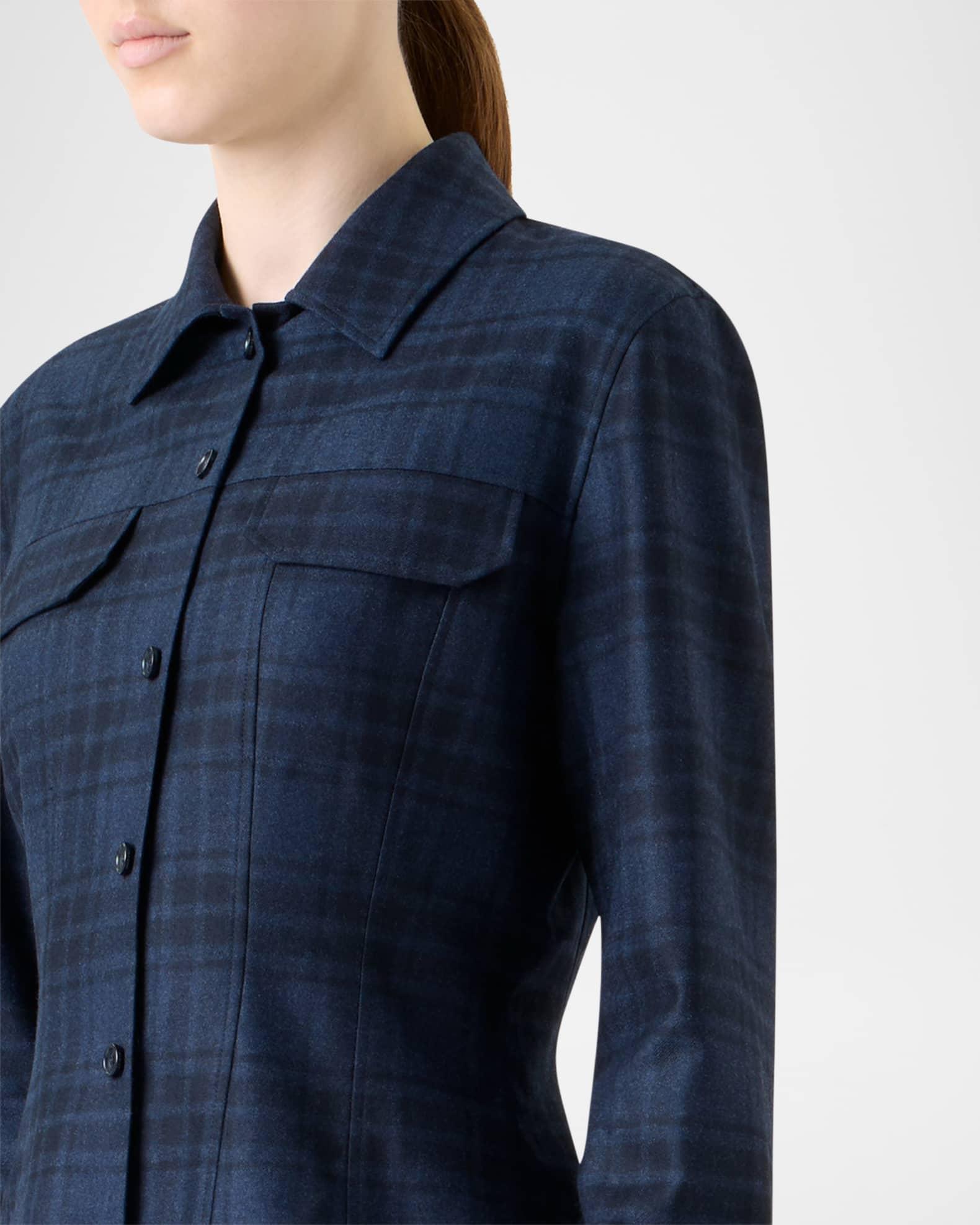 Long-Sleeve Check Flannel Shirt  Product Image