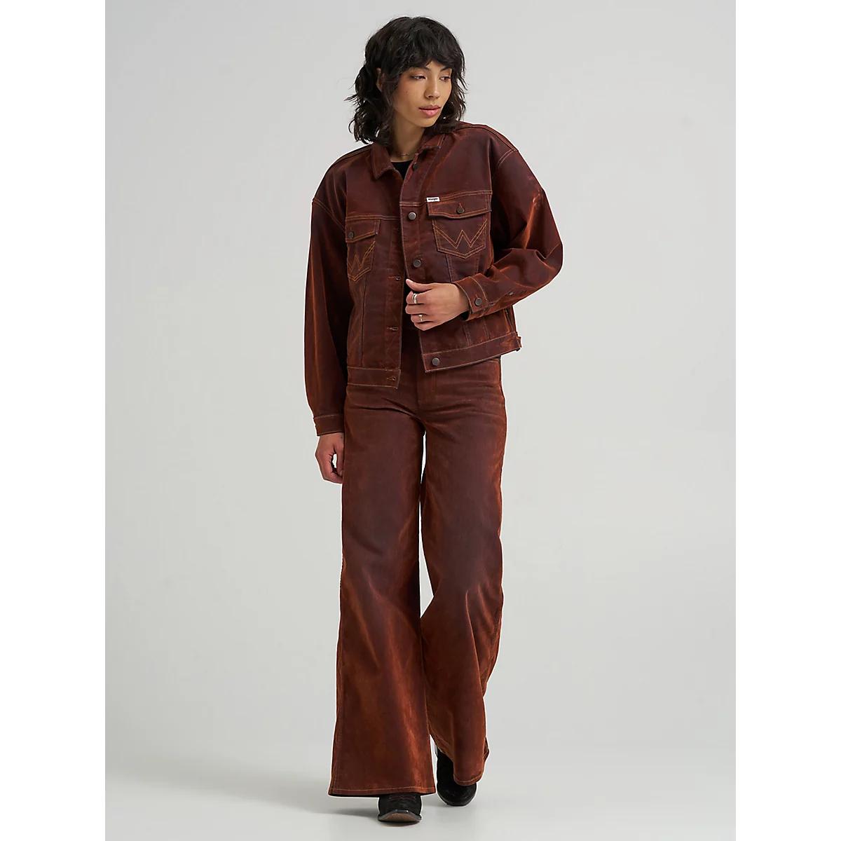 Women's Flocked Easy Fit Jacket in Cinnamon Chill Product Image