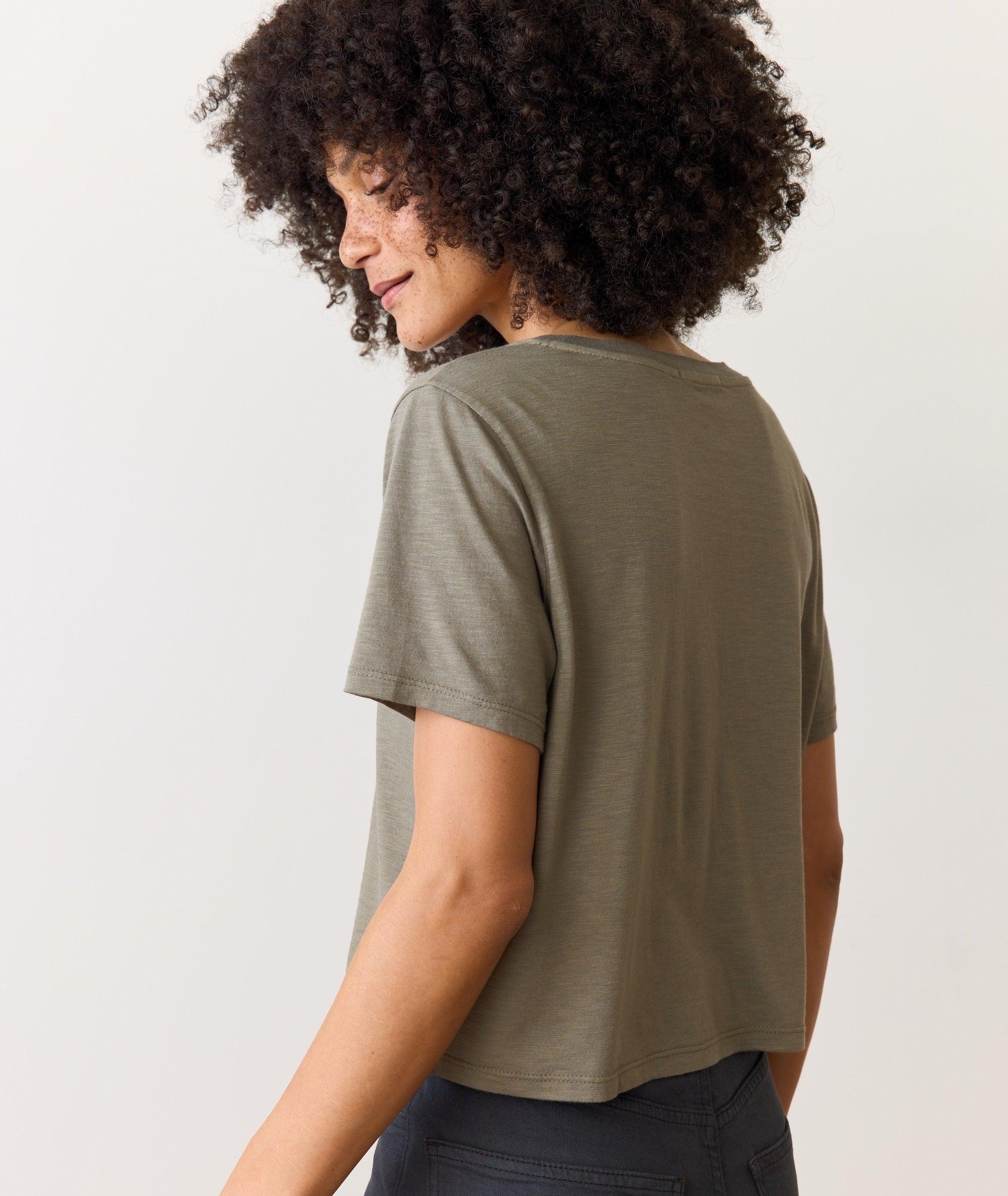 Boyfriend V-Neck Crop Product Image