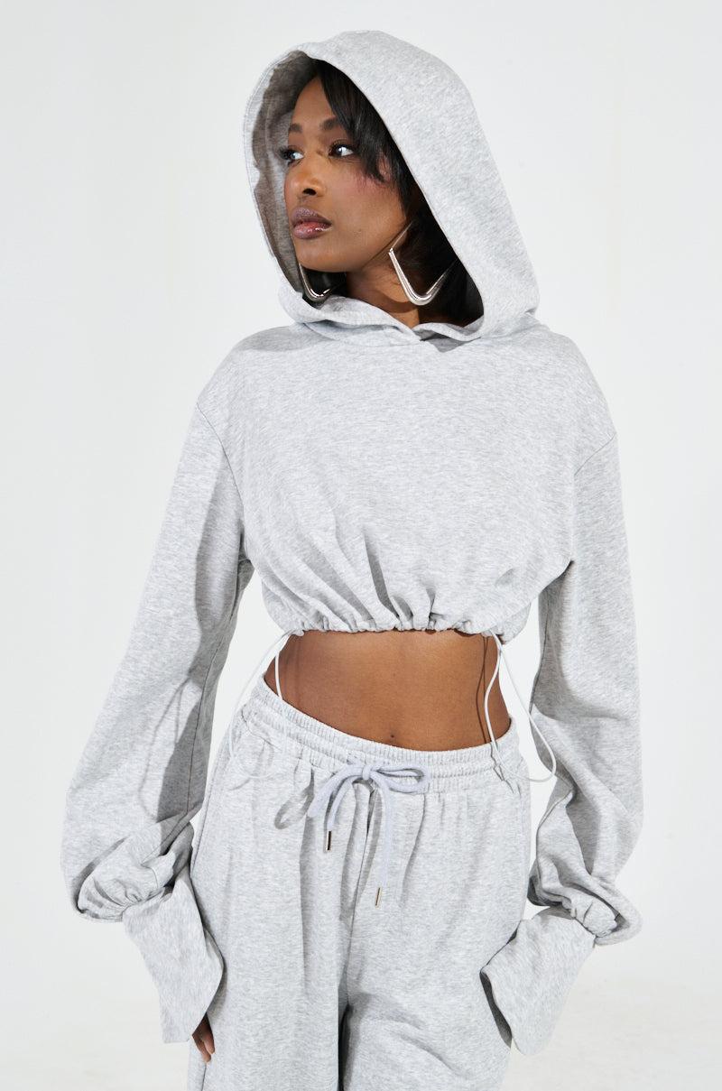 A CALM FLEX PULL OVER SWEATSHIRT IN HEATHER GREY Product Image