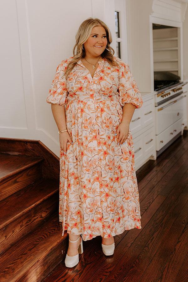 Bellini's Please Floral Midi Dress Curves Product Image