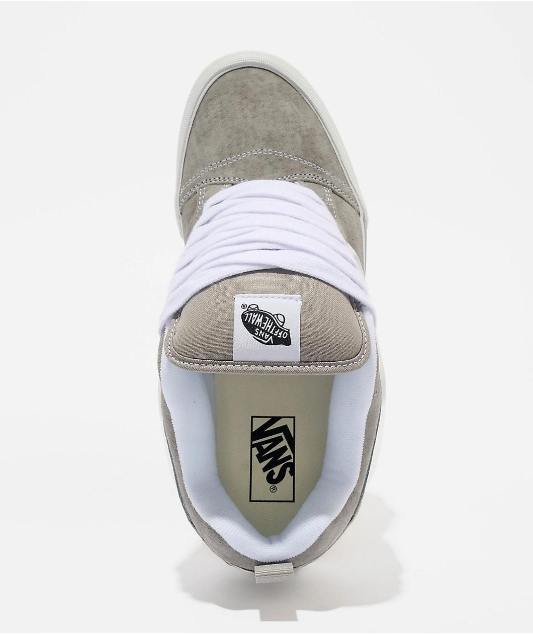 Vans Knu Skool Grey & White Skate Shoes Product Image
