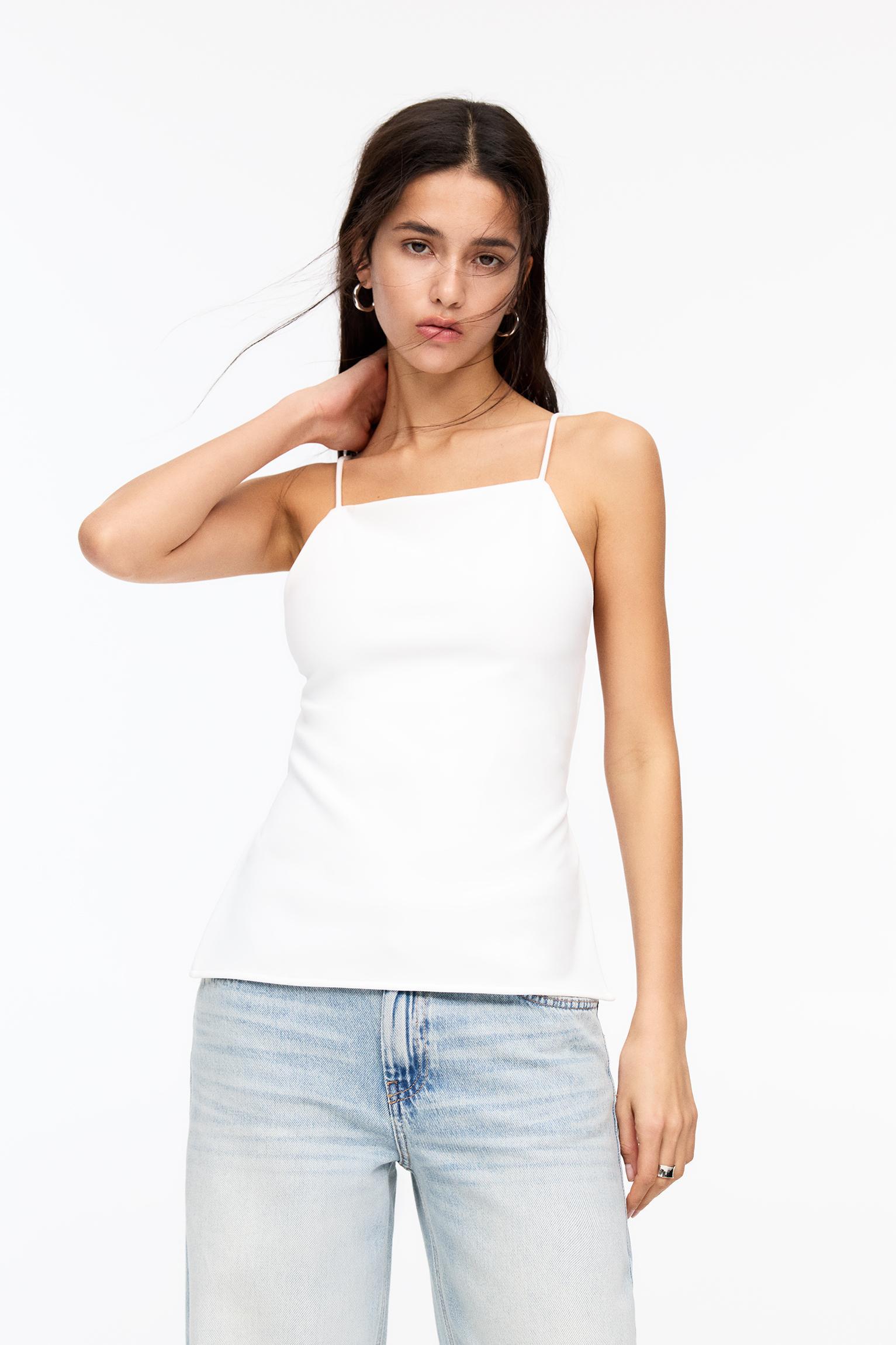 Straight top with thin straps Product Image