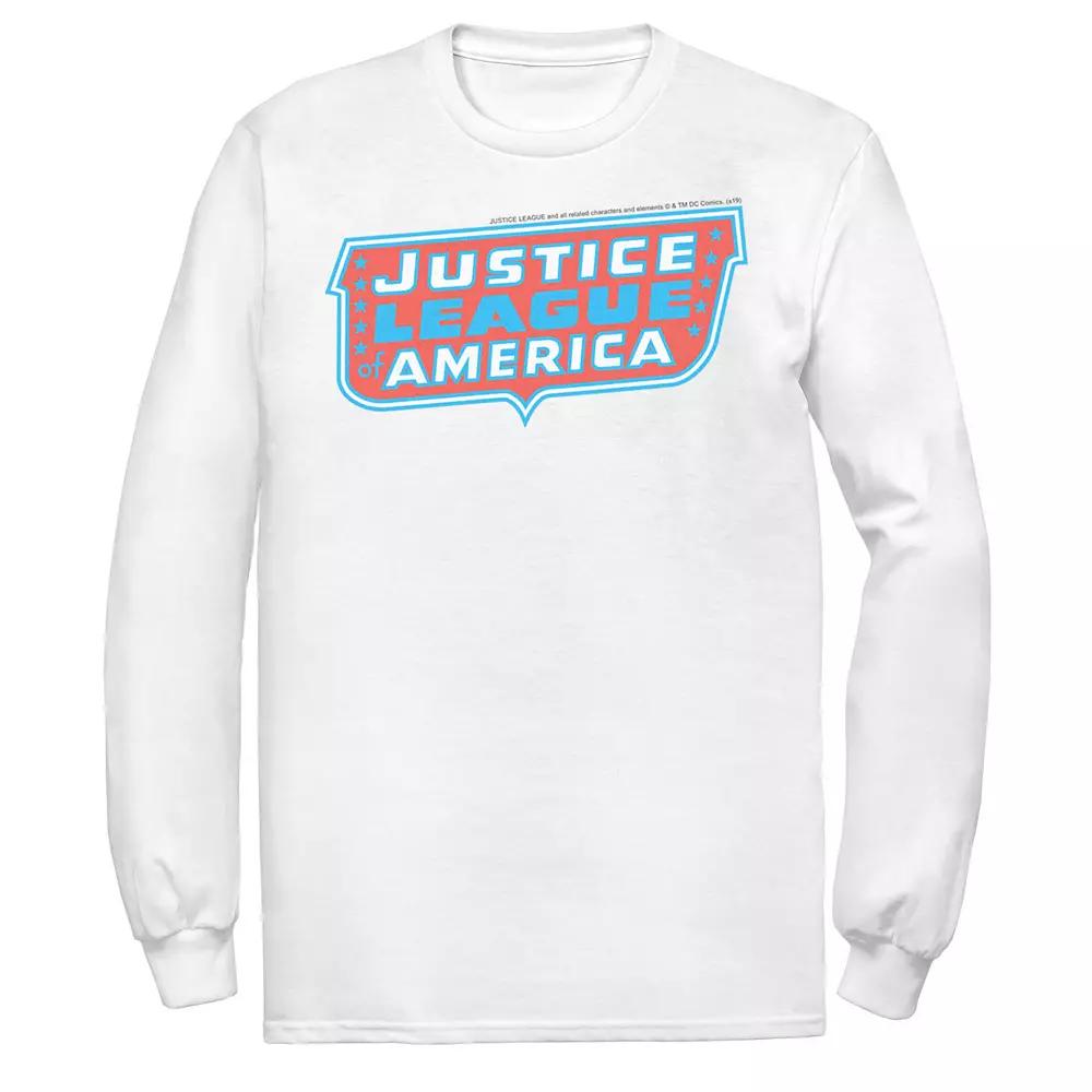Men's DC Comics Justice League of America Text Poster Logo Tee,  Product Image