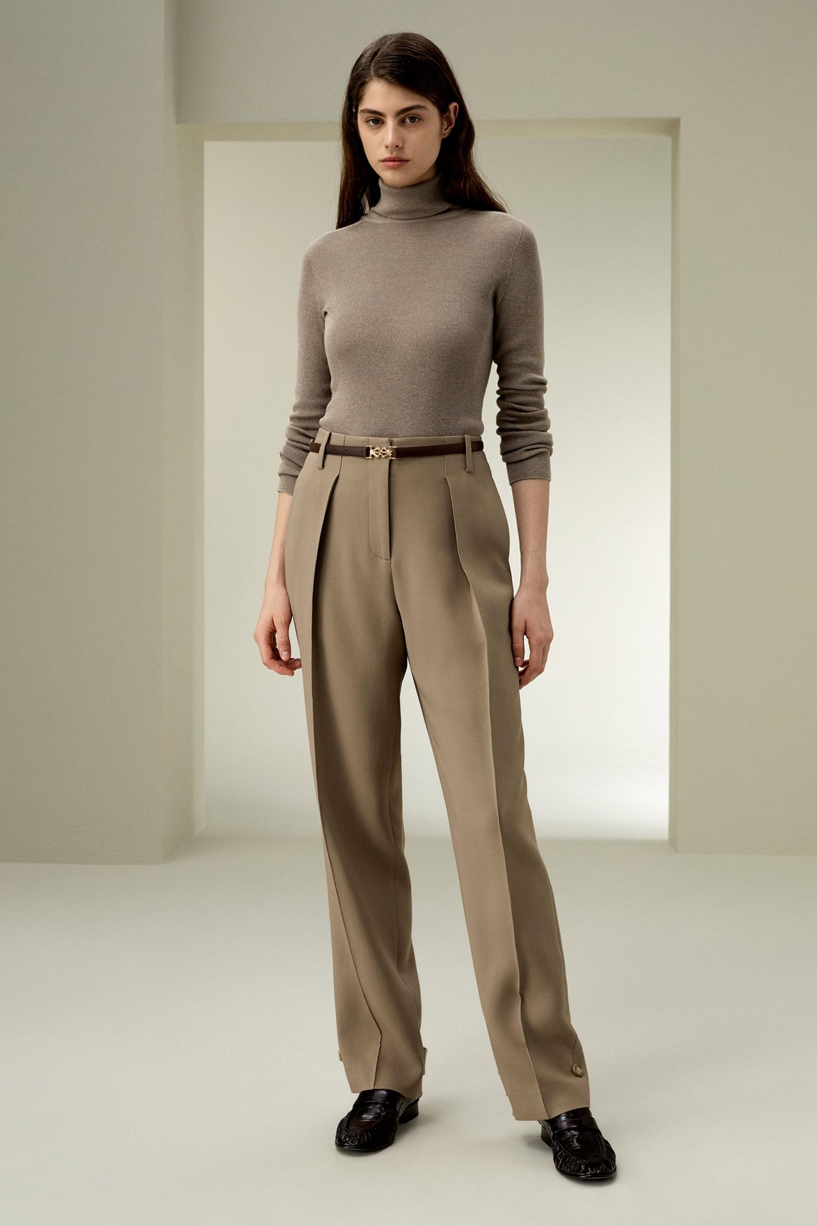 LILYSILK Silk Jumper Women'S - Brown Silk and Cashmere - Comfort Insulating Jumpers L Product Image