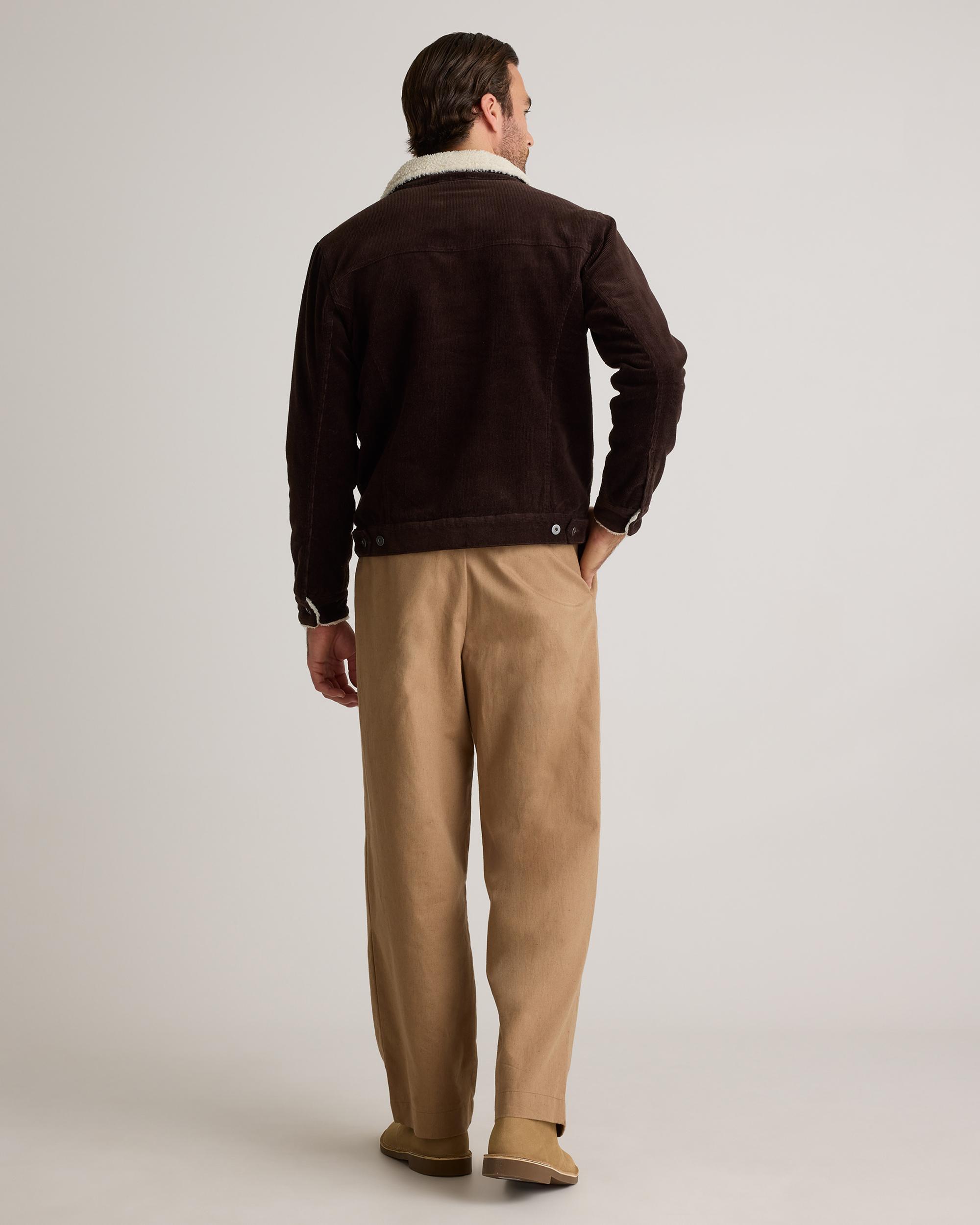 Quince | Men's Organic Stretch Corduroy Sherpa-Lined Trucker Jacket Size XL, 100% Polyester Product Image