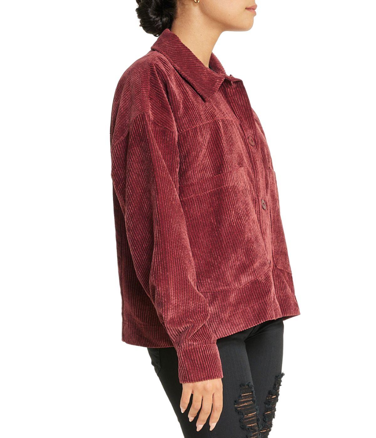 Velvet Corduroy Shacket Product Image