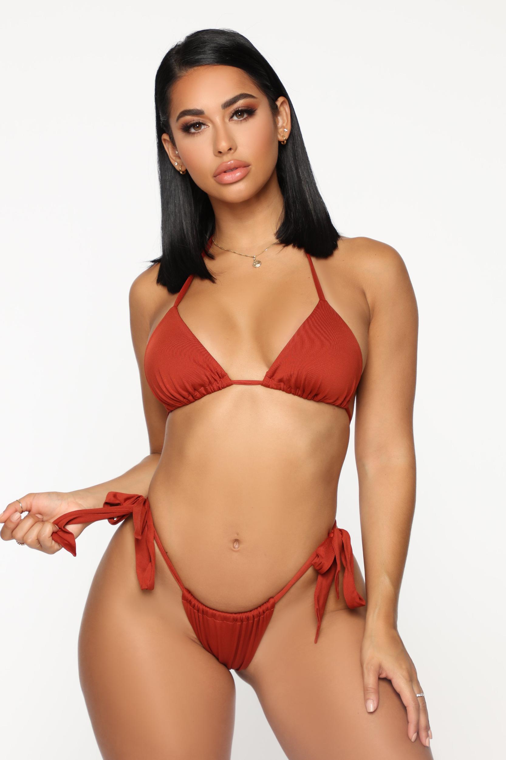 Summer On The Coast 2 Piece Swimsuit - Rust Product Image