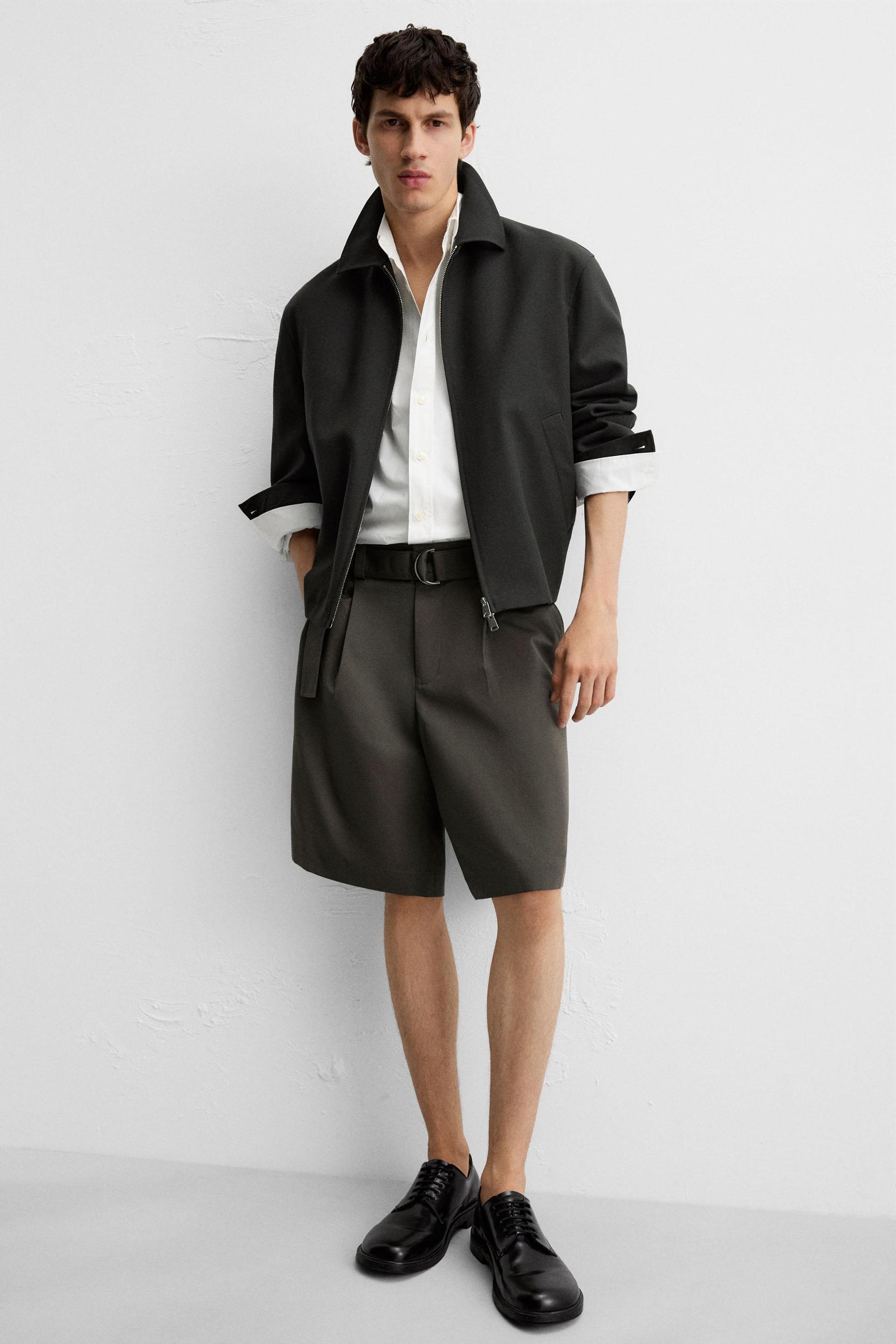 BELTED WIDE FIT BERMUDA SHORTS Product Image