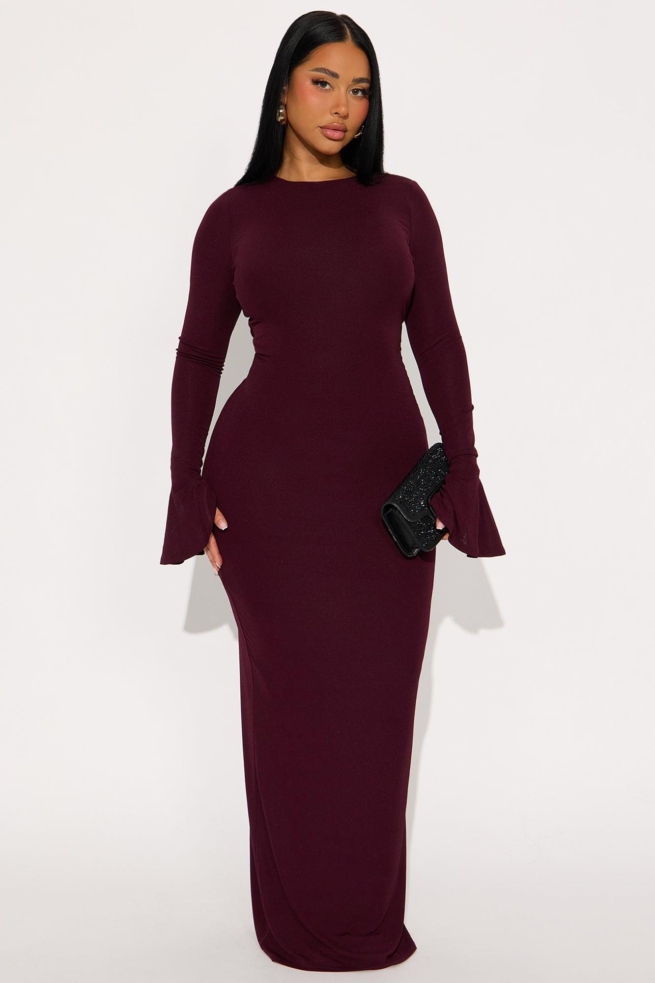 Maya Strappy Back Maxi Dress - Plum Female Product Image