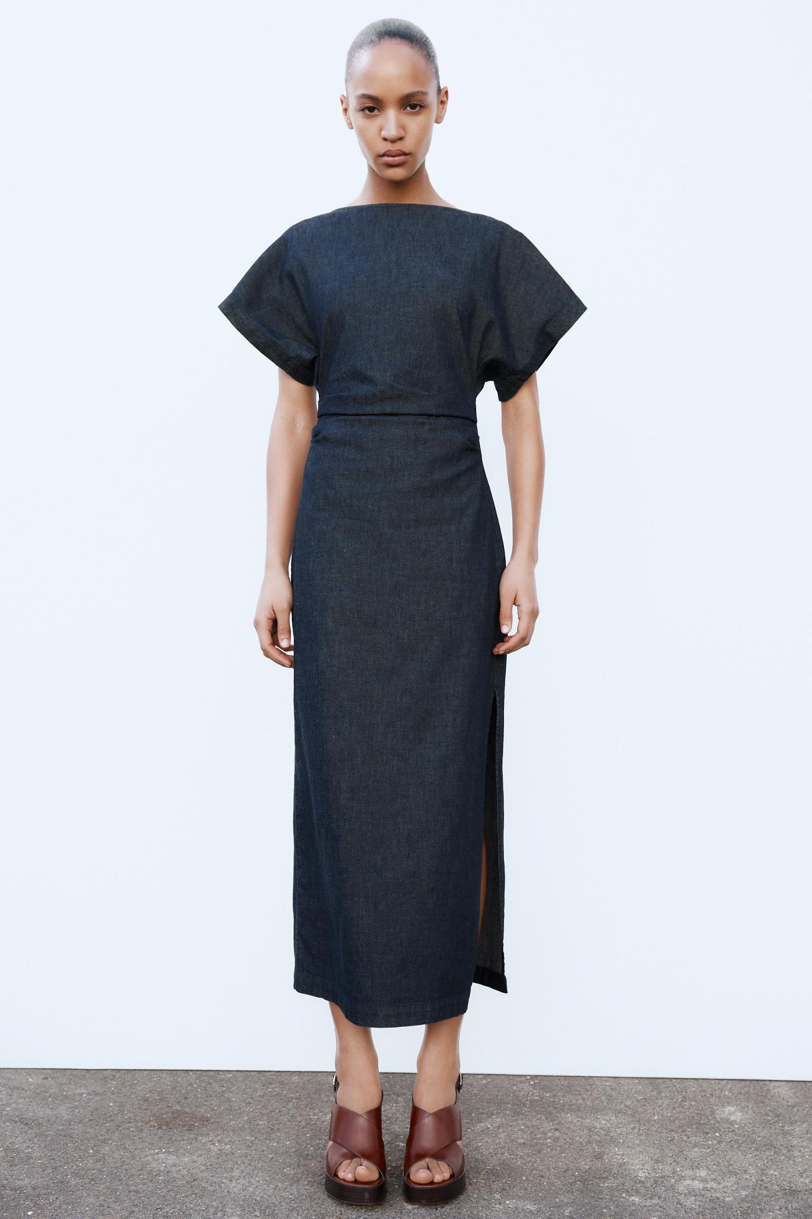 DRAPED MIDI DRESS Product Image