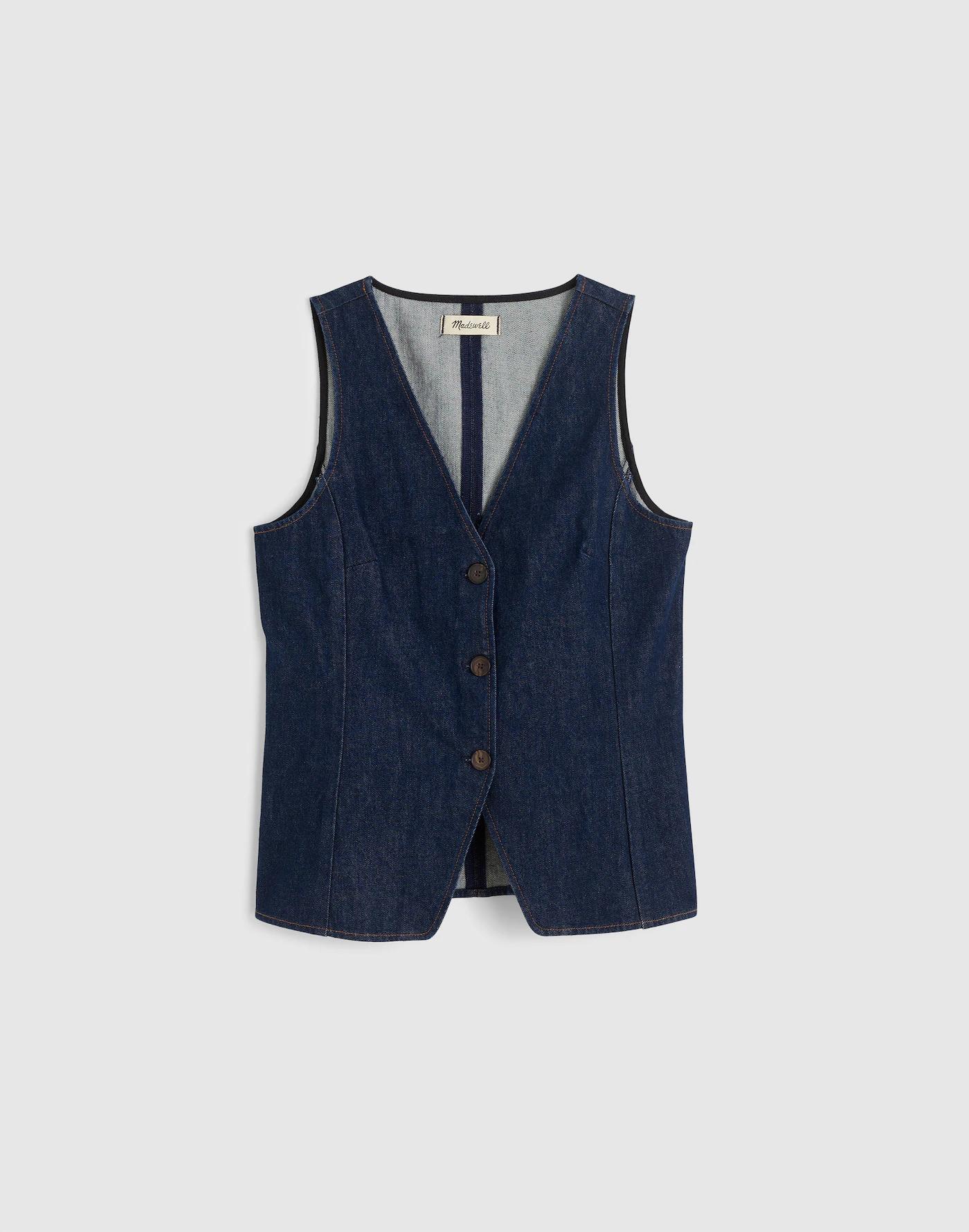 Denim Cutaway Vest Product Image