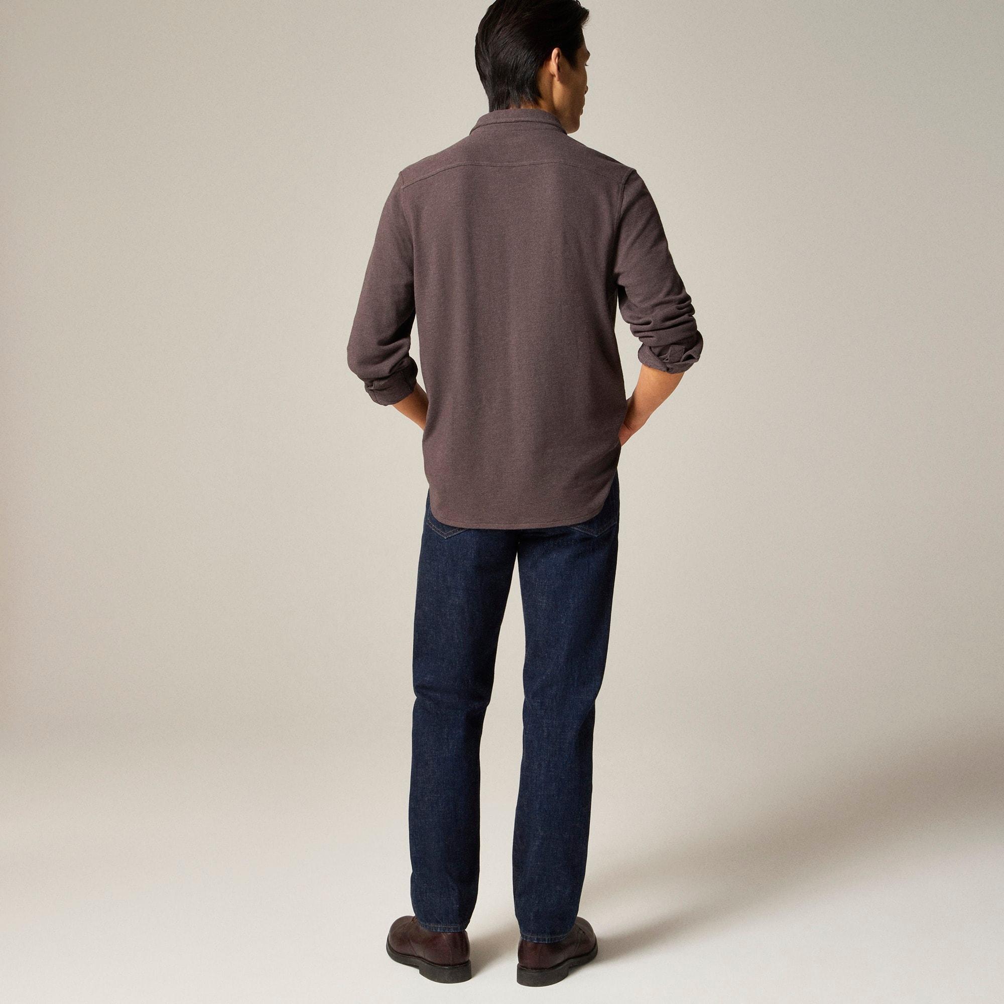 Long-sleeve textured sweater-tee shirt Product Image