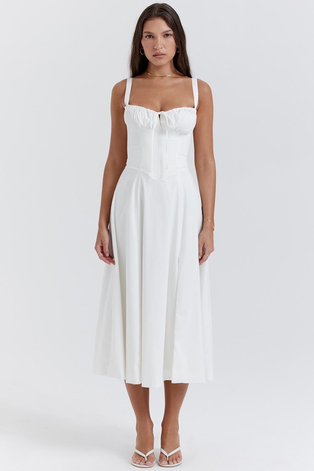 Carmen  white bustier sundress Product Image