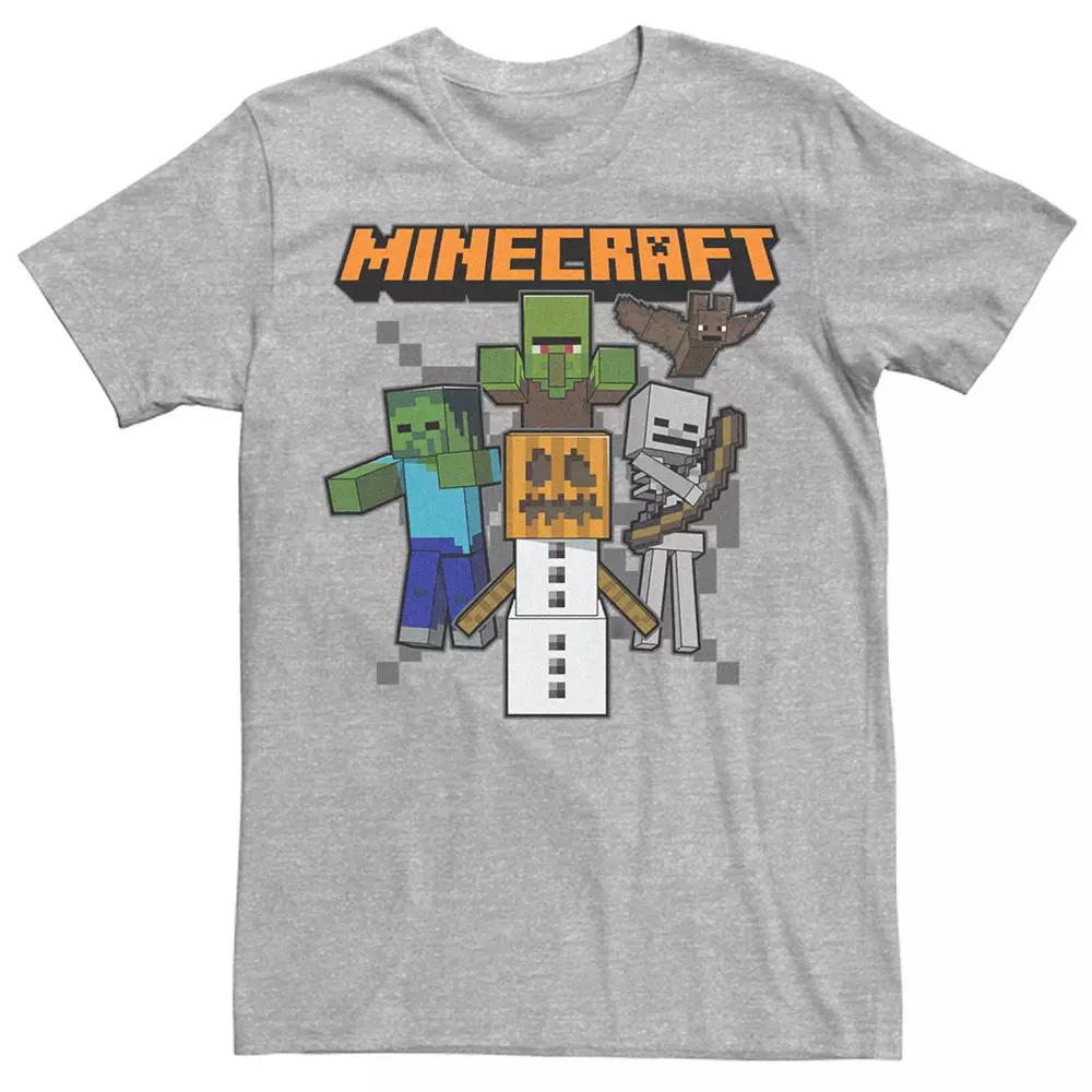 Men's Minecraft Halloween Creepers Pumpkin King Group Shot Tee,  Product Image
