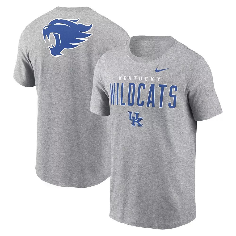 Men's Nike Heather Gray Kentucky Wildcats Campus 2-Hit Primary Mascot T-Shirt,  Product Image