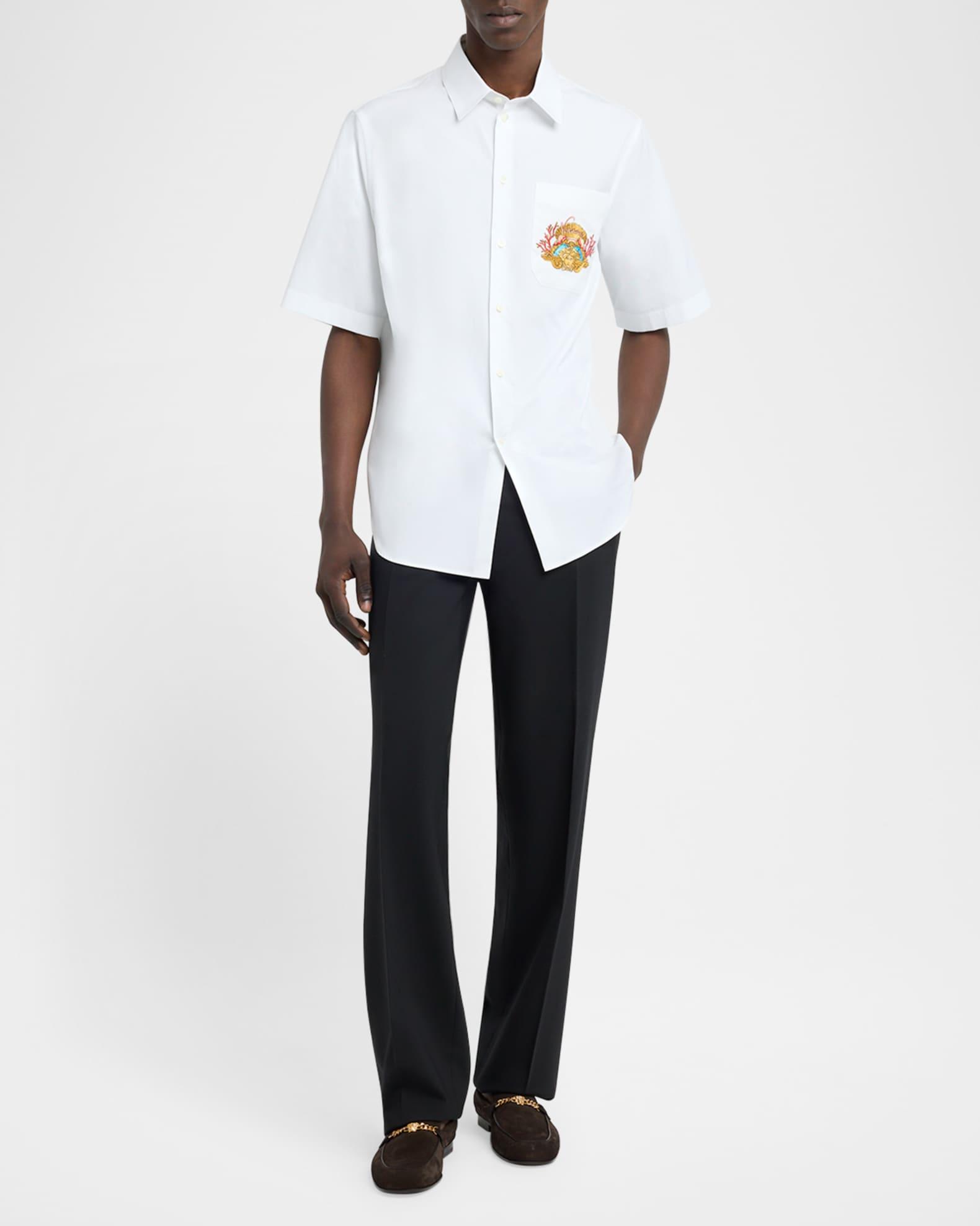 Men's Embroidered Theatre Crest Short-Sleeve Shirt Product Image