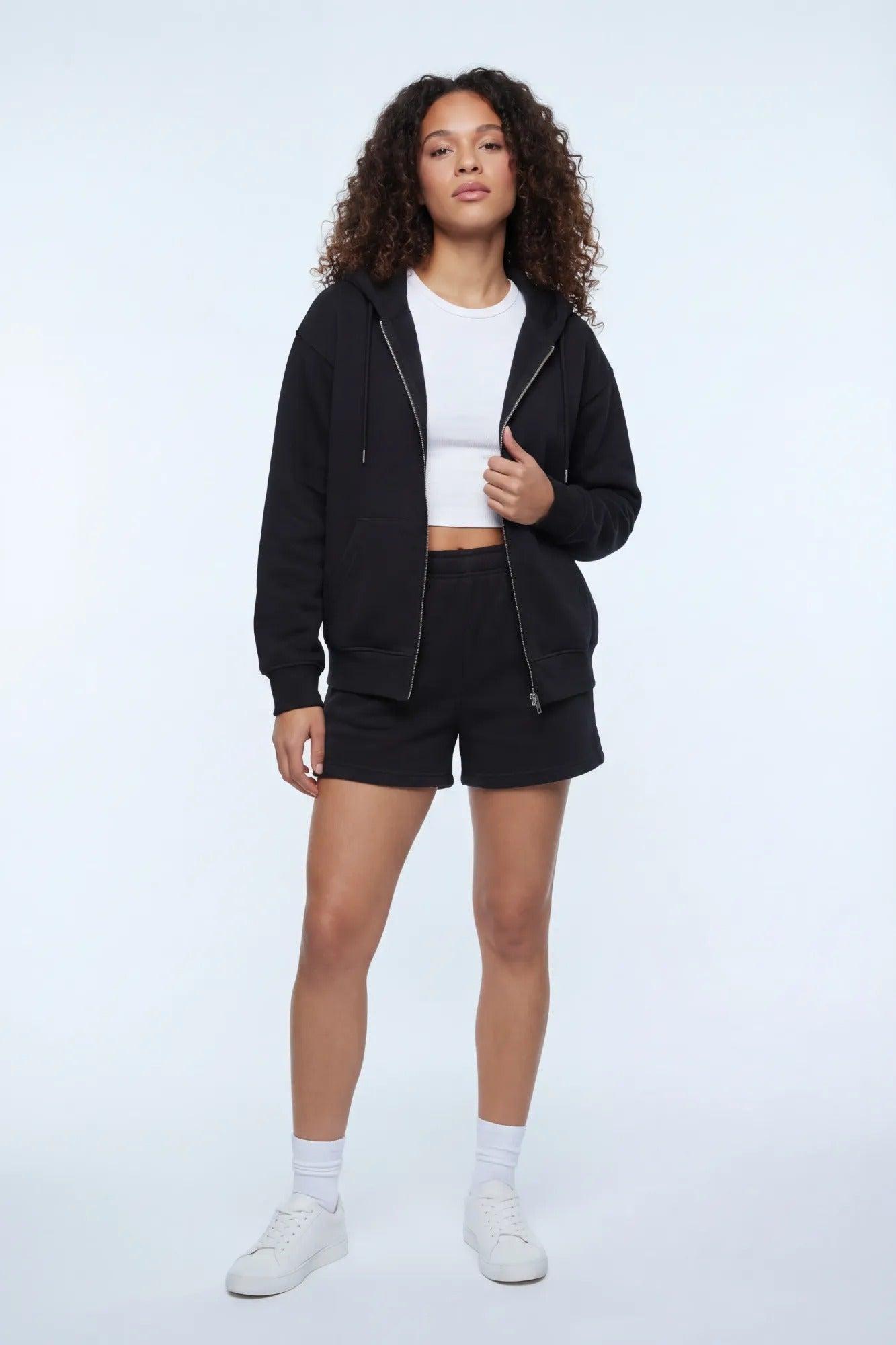 Fleece Zip-Up Hoodie Female Product Image
