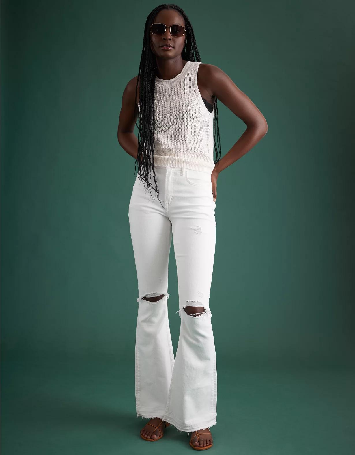 AE77 Premium High-Waisted Flare Jean Product Image