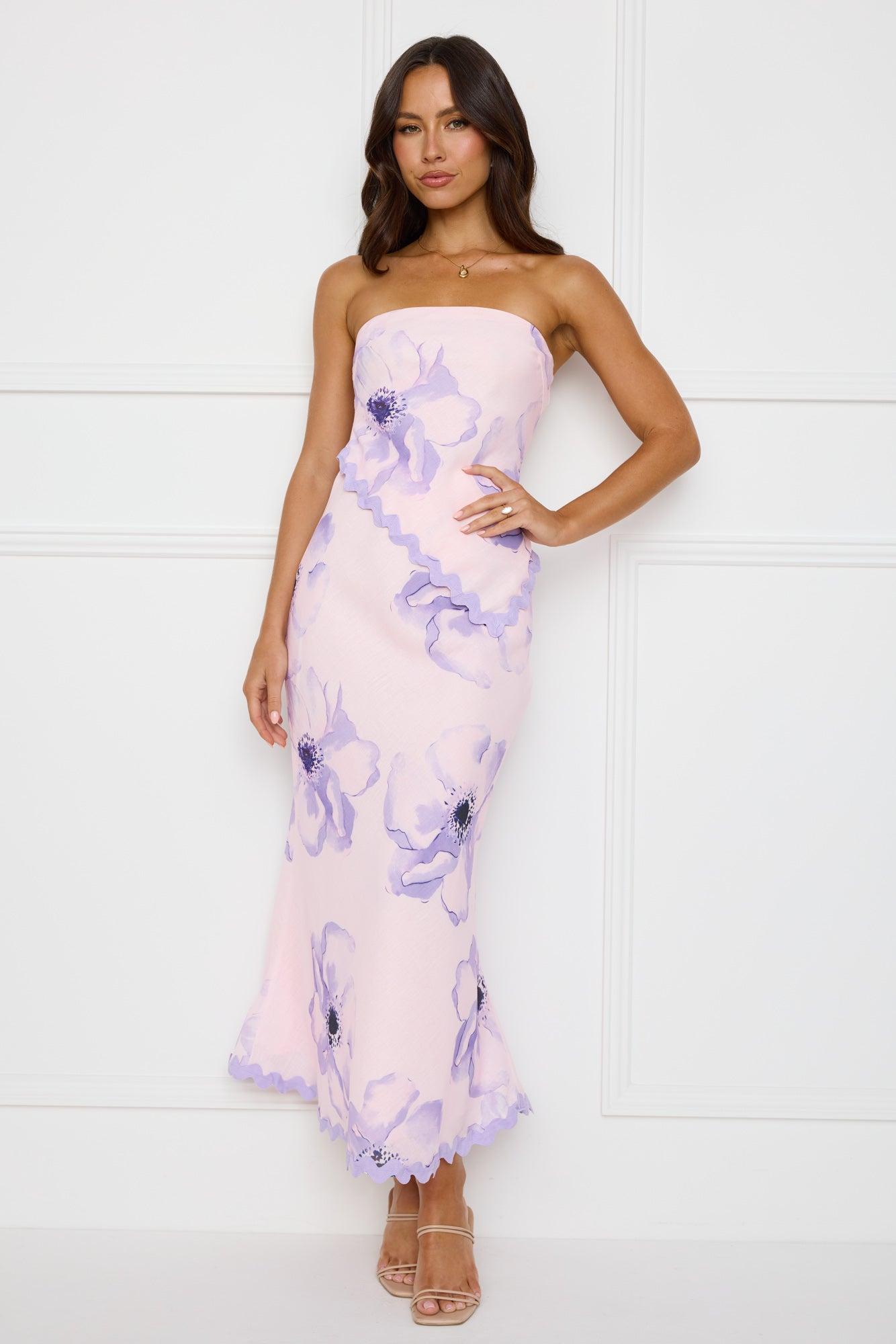 Seaside Stunner Maxi Skirt Lilac Product Image