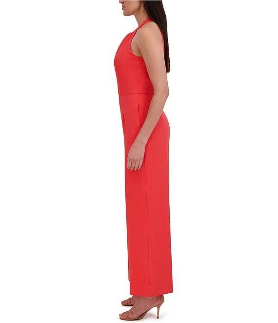 Julia Jordan Halter Twist Neck Sleeveless Pocketed Jumpsuit Product Image