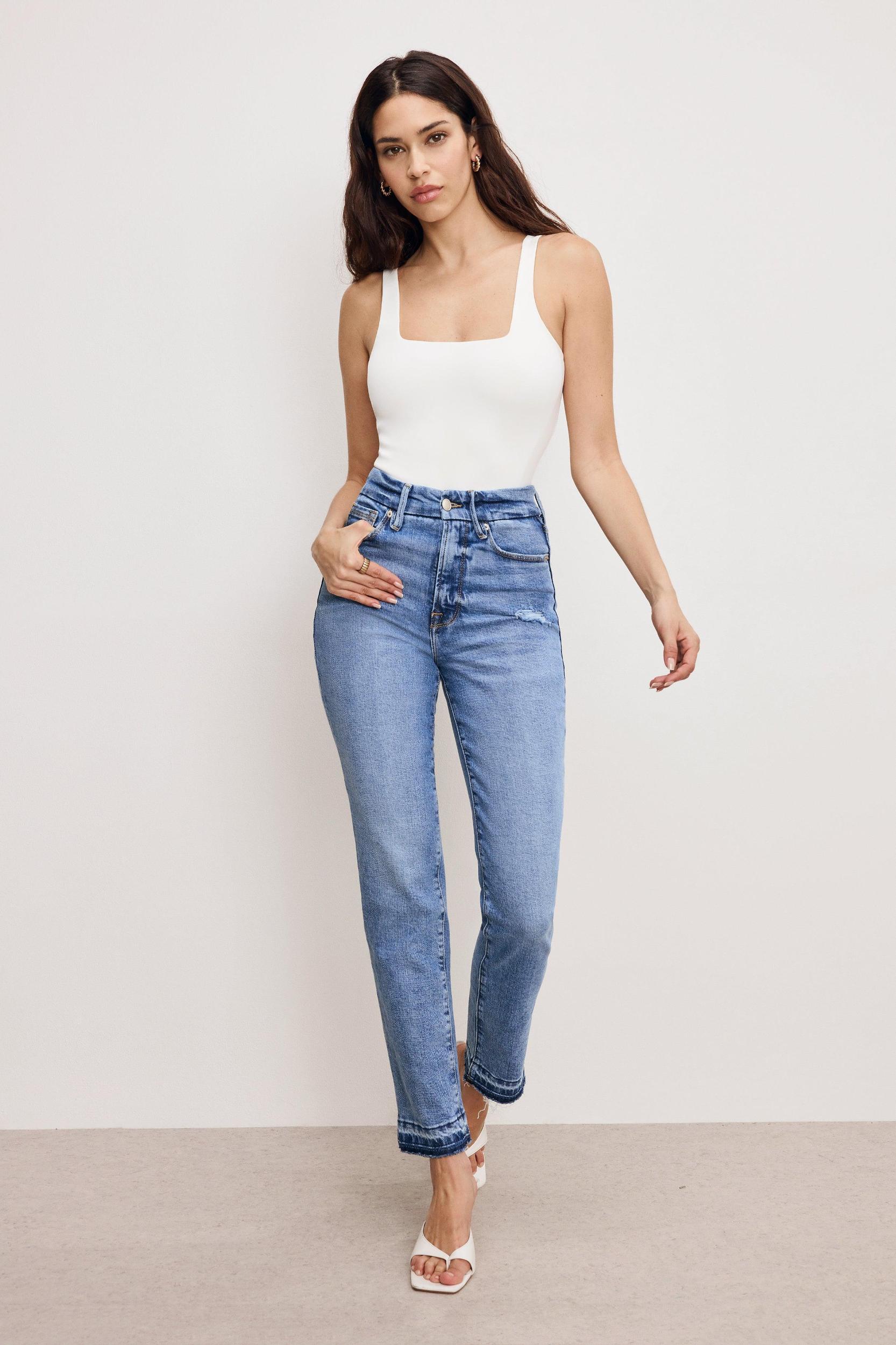 GOOD CLASSIC SLIM STRAIGHT JEANS | INDIGO662 Product Image