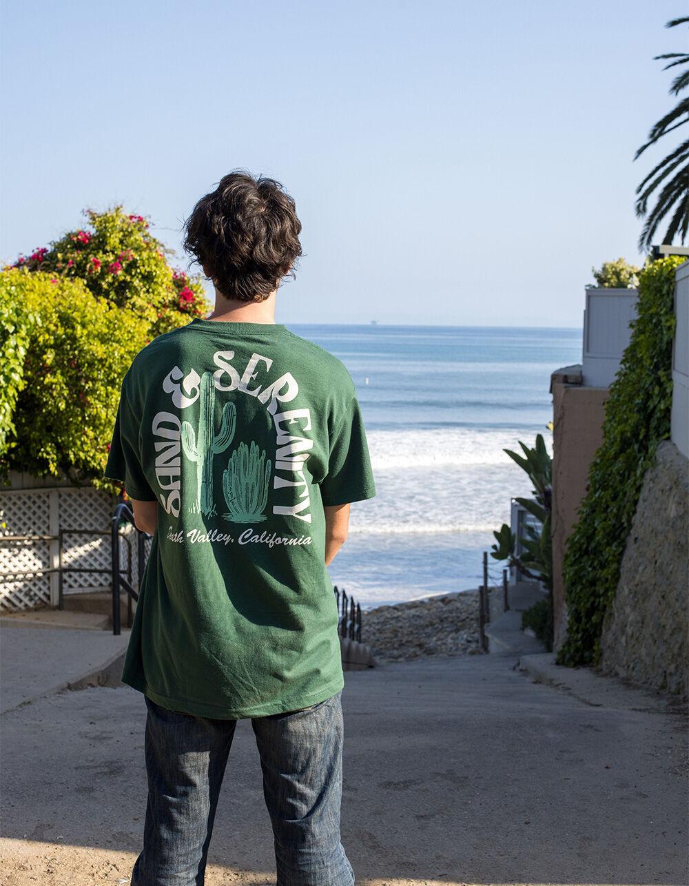 BECAUSE WEEKEND Sand & Serenity Mens Tee - FOREST Product Image