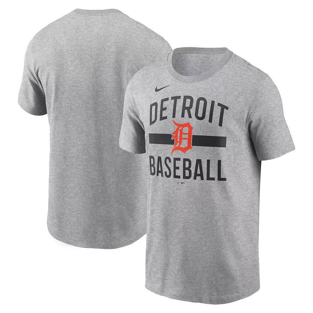 Men's Nike Heather Gray Detroit Tigers Arched T-Shirt,  Product Image