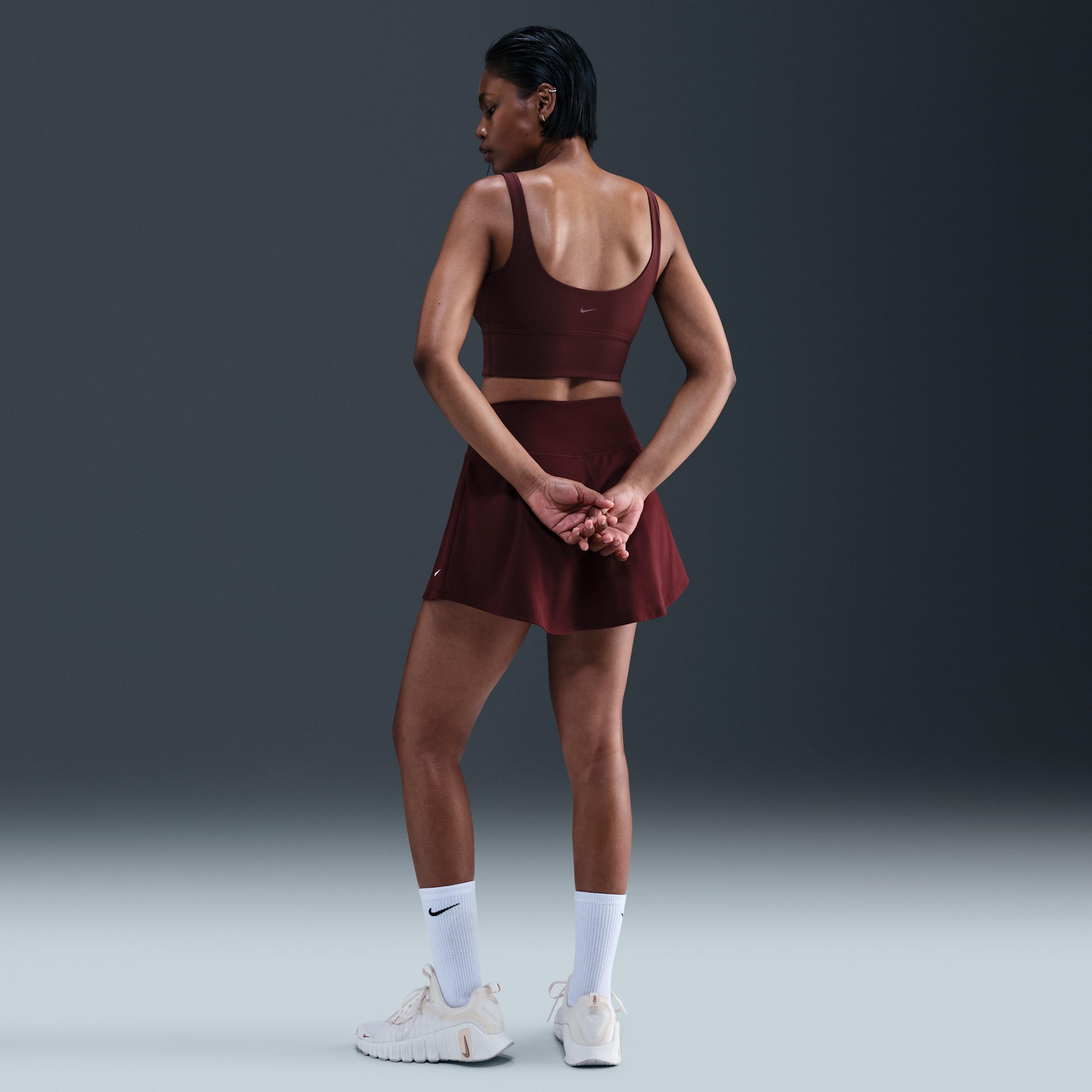 Nike Womens Zenvy Rib Light-Support Padded Longline Sports Bra | HF1542-652 Product Image