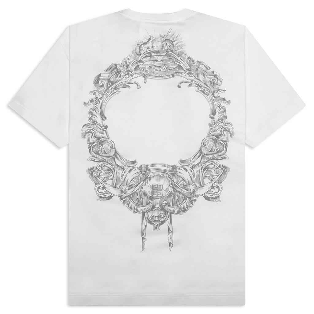 Baroque Print S/S T-Shirt - White Male Product Image