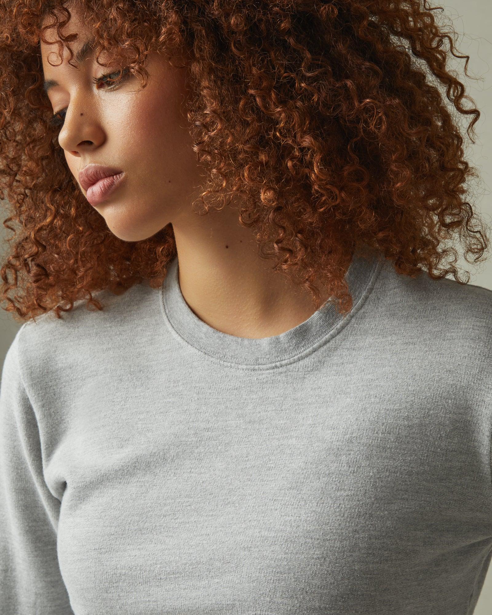 Women's French Terry Crew Sweatshirt - Ash Heather Female Product Image