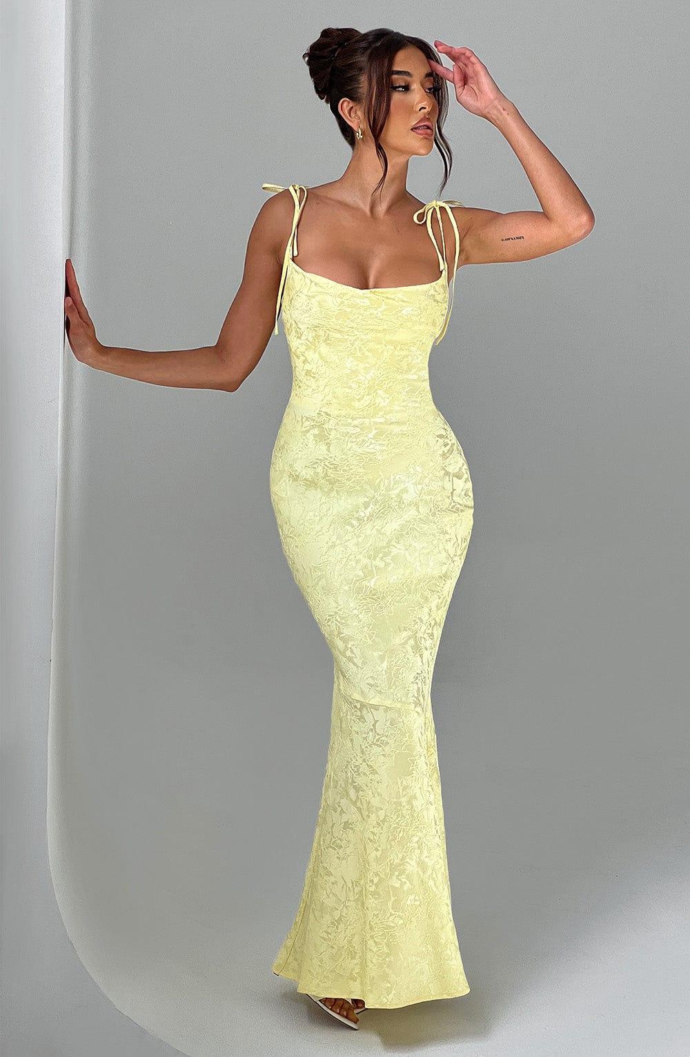 Whitney Maxi Dress - Lemon Product Image