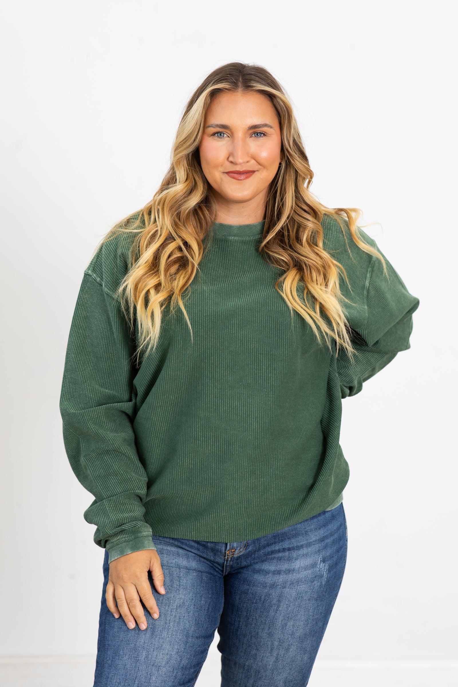 The Casual Comfort Corded Sweatshirt Product Image