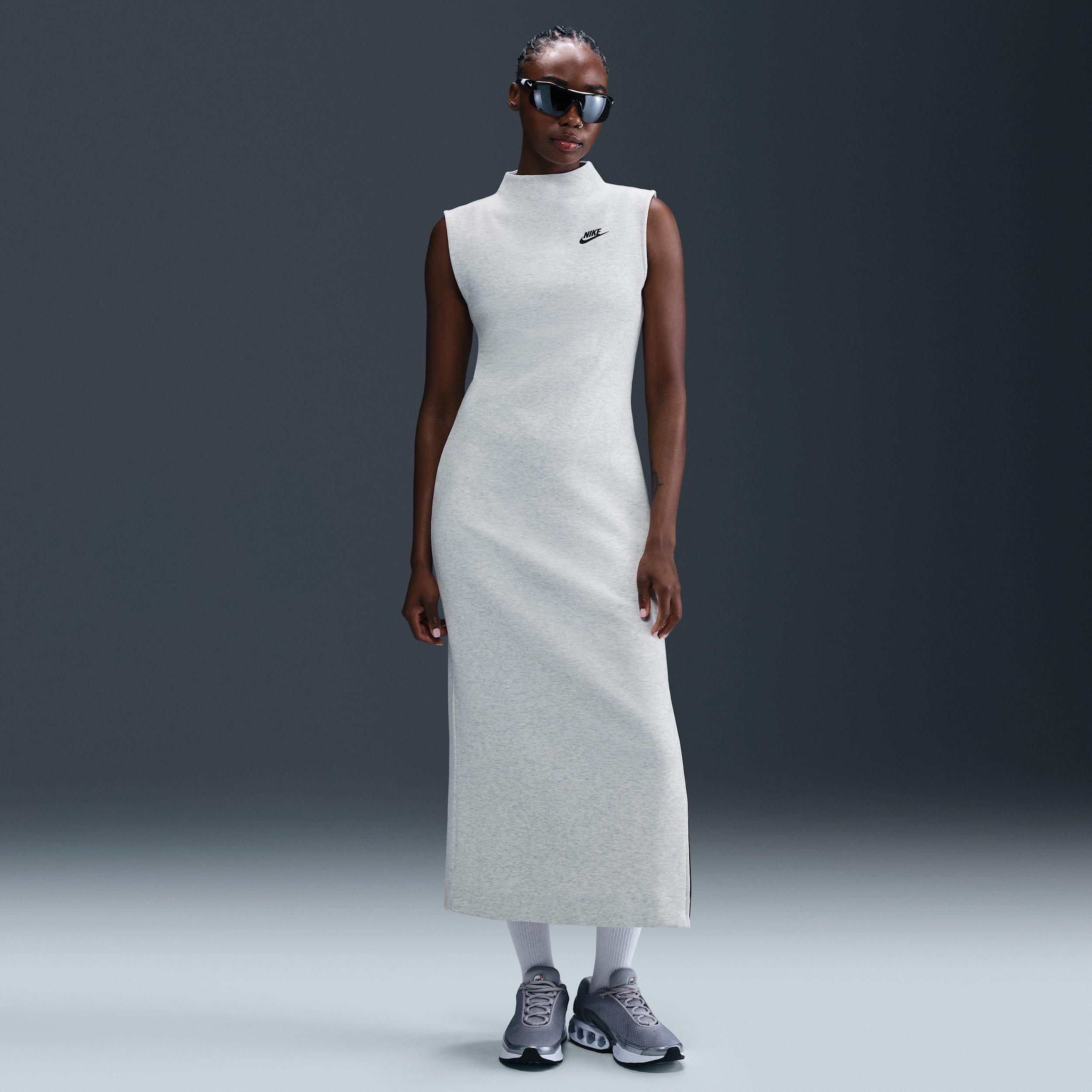 Womens Nike Sportswear Tech Fleece Slim Maxi Tank Top Dress | HJ1385-010 Product Image