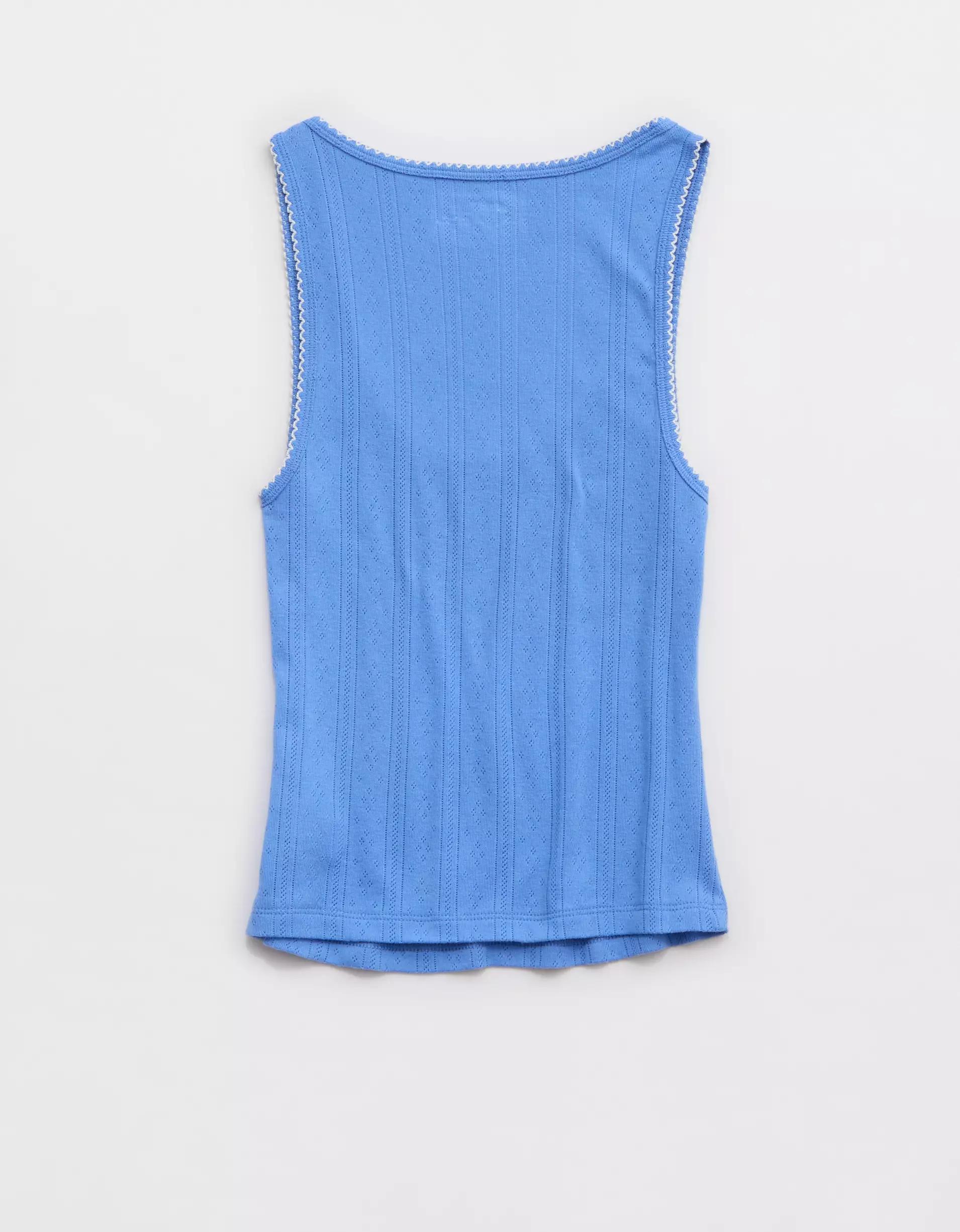 Aerie Off-Duty Pointelle Tank Top Product Image