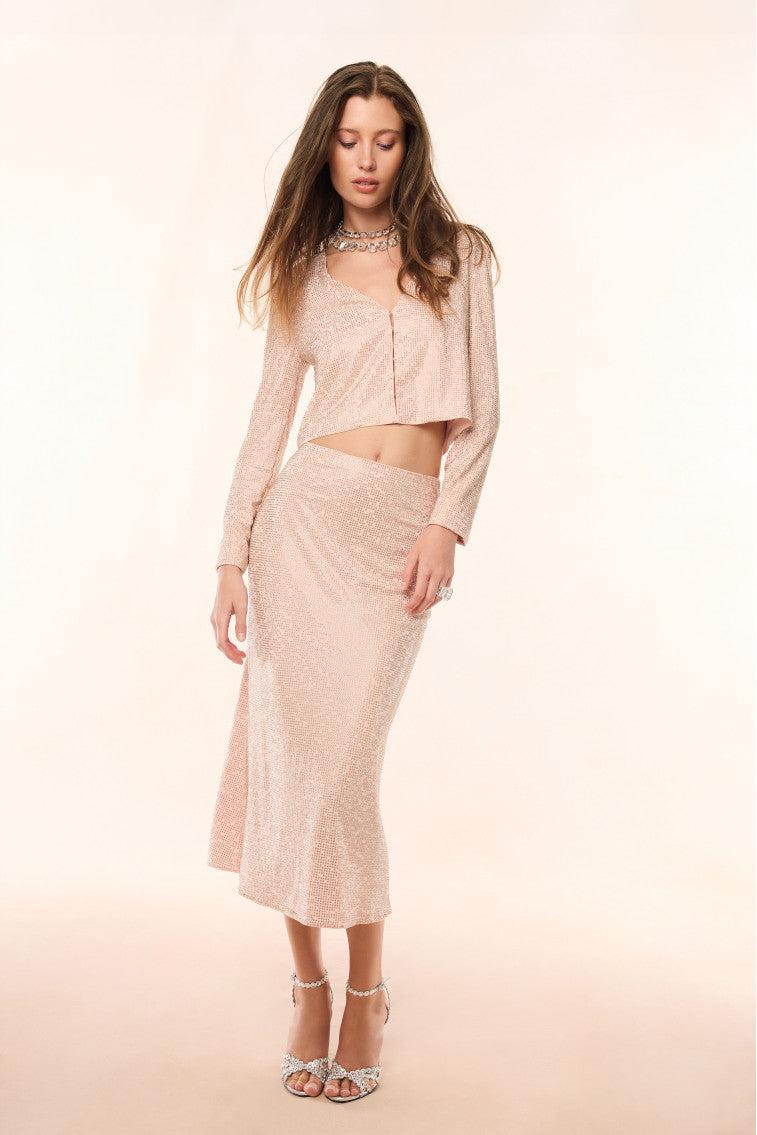 Samaria Crystal Midi Skirt Product Image