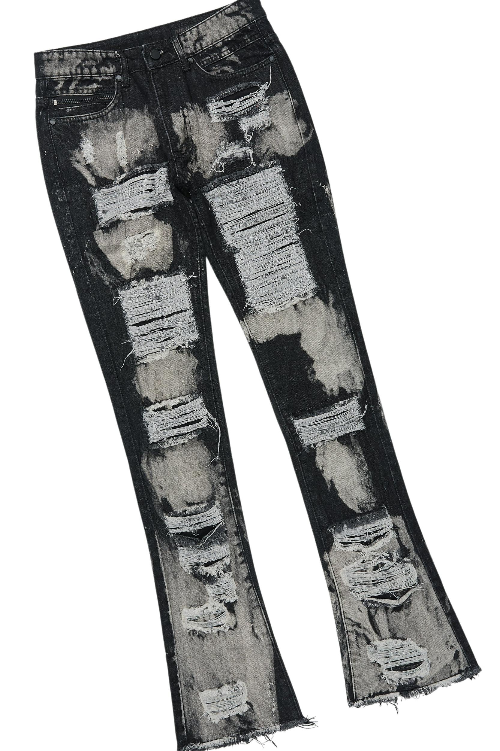 Amos Black T-Shirt/Stacked Flare Jean Bundle Male Product Image