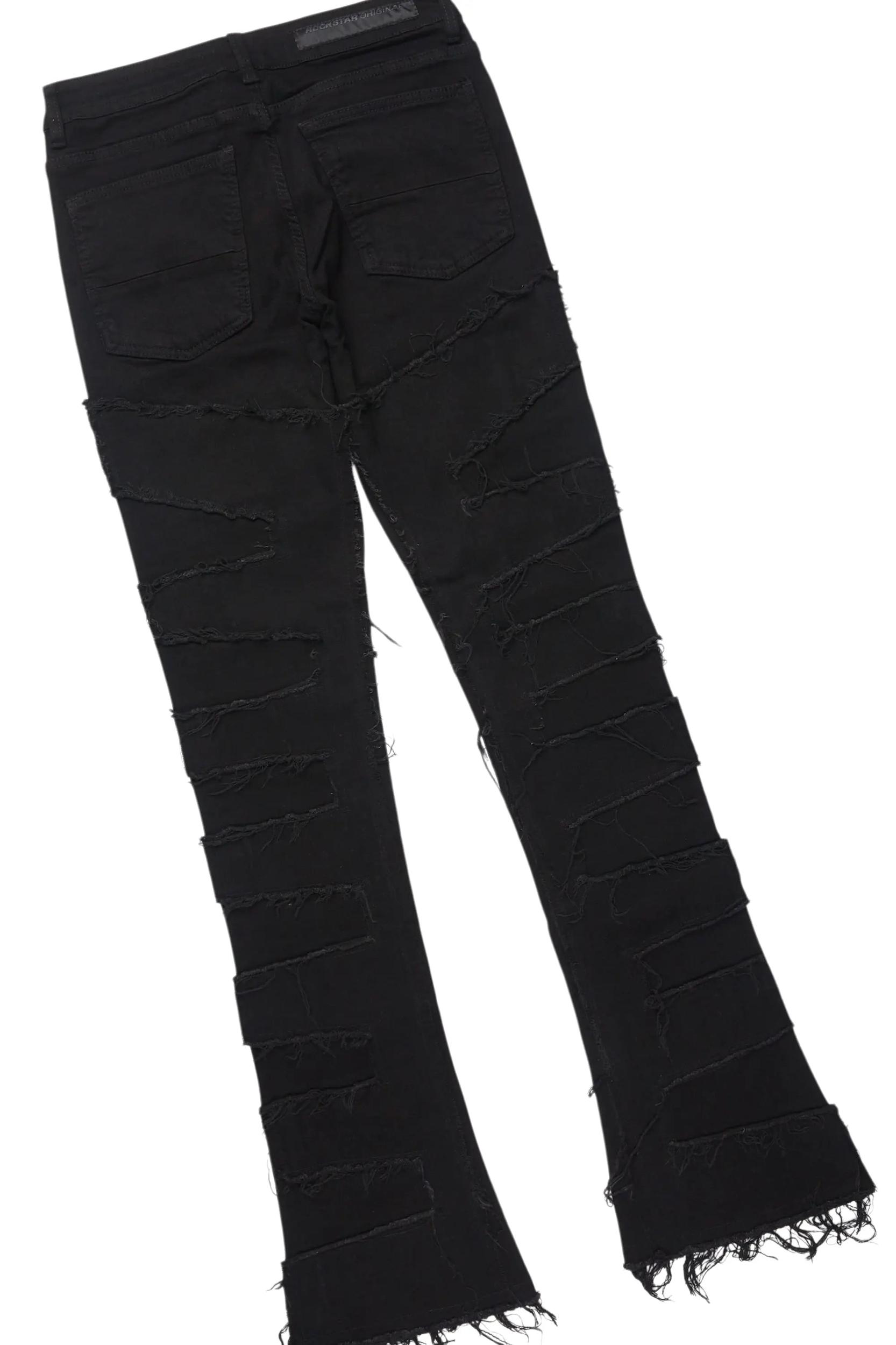 Oriel Black T-Shirt/Stacked Flare Jean Set Male Product Image