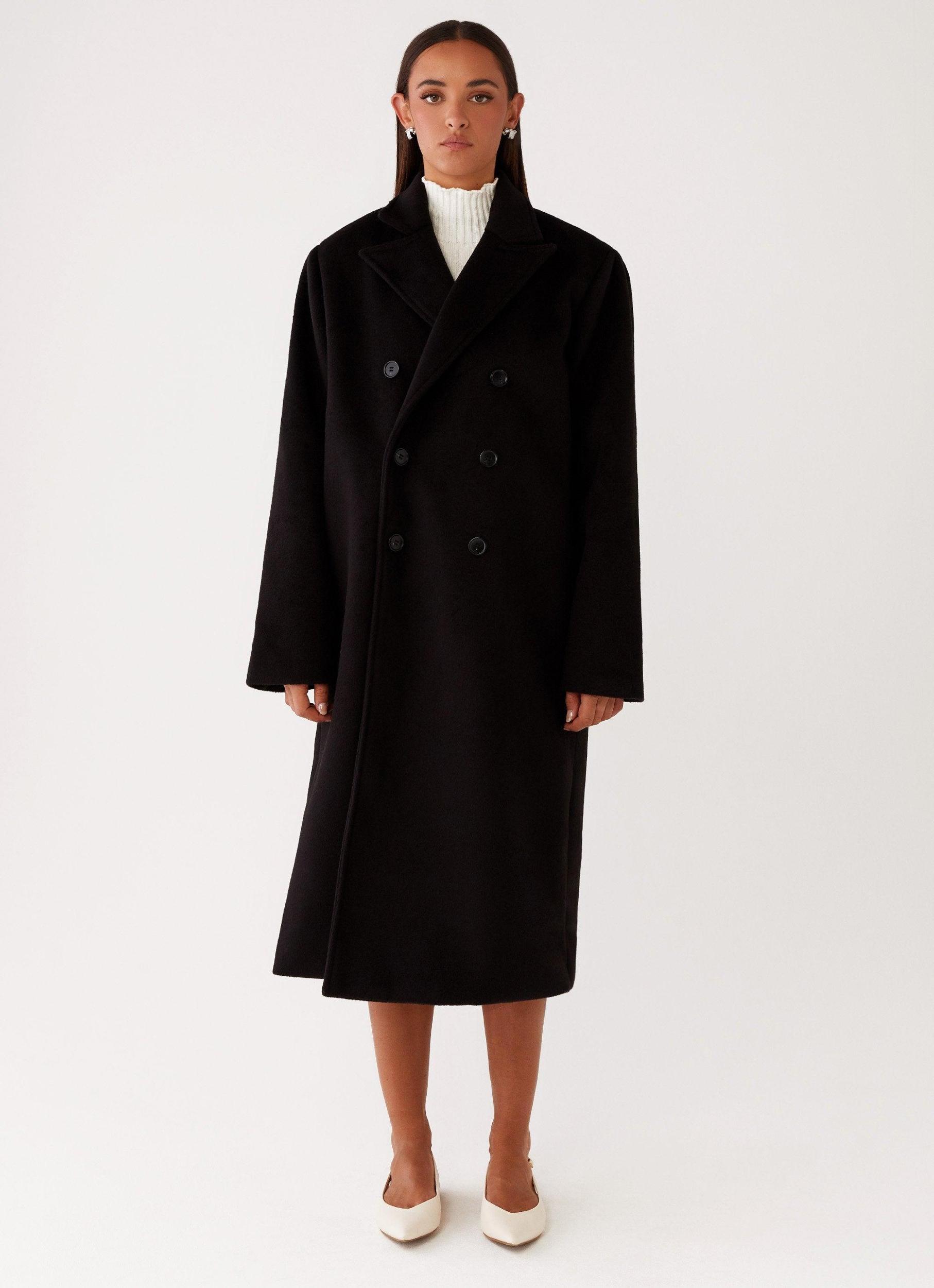 Gianni Double Breast Coat - Black Girls Product Image