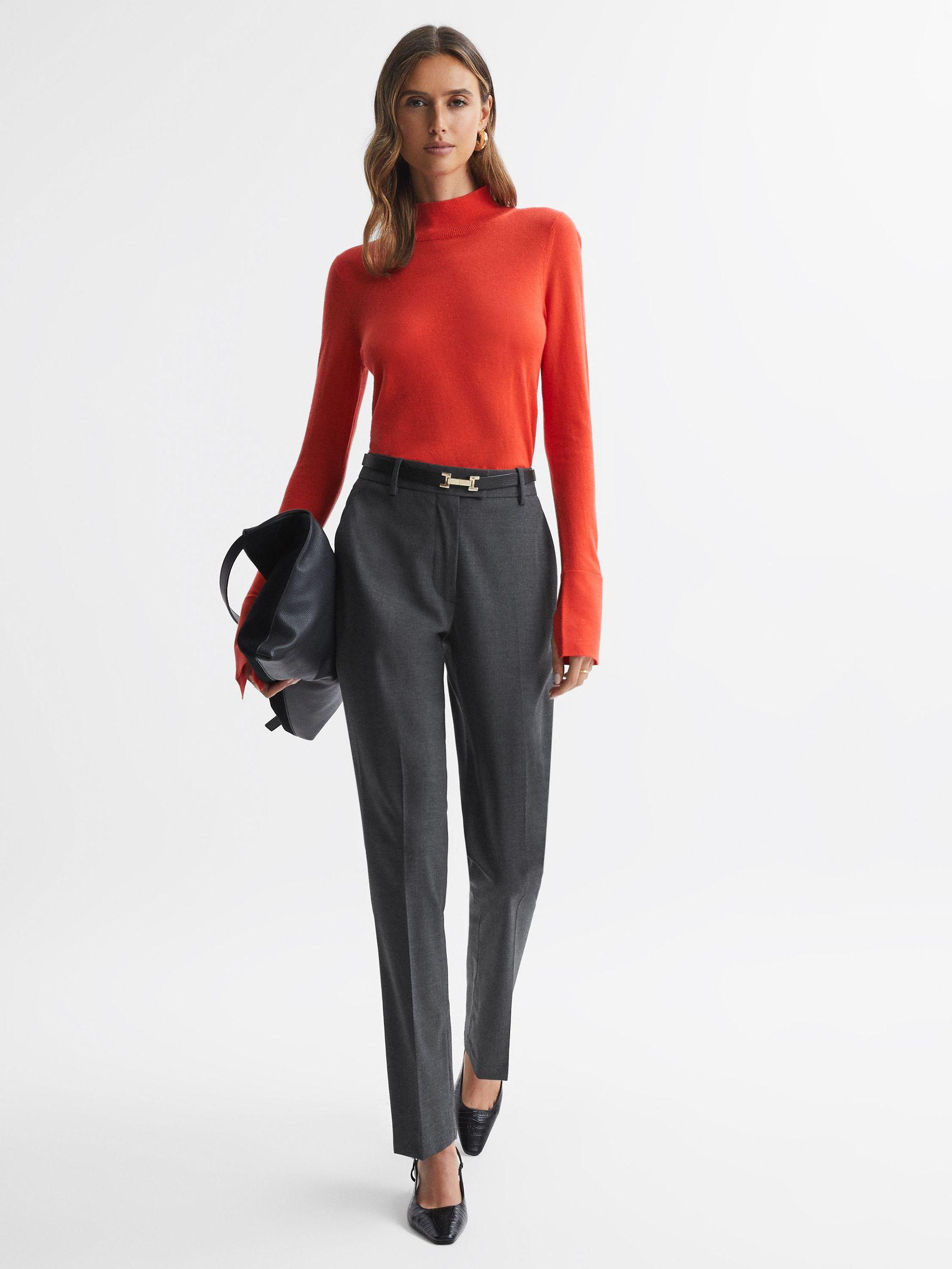 Leather Slingback Heels in Black Product Image