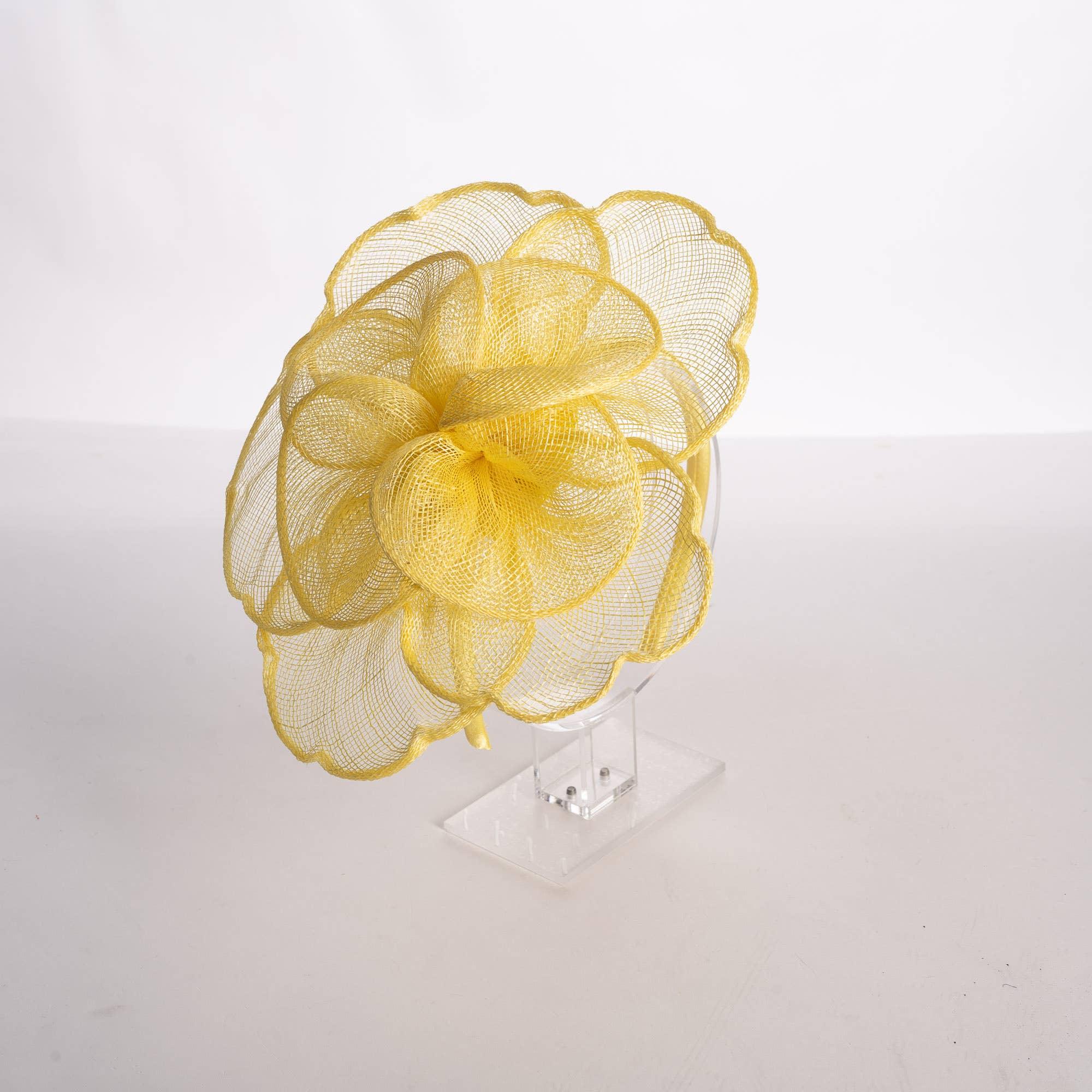 Sinamay Peony Pedal Narrow Headband Fascinator Product Image