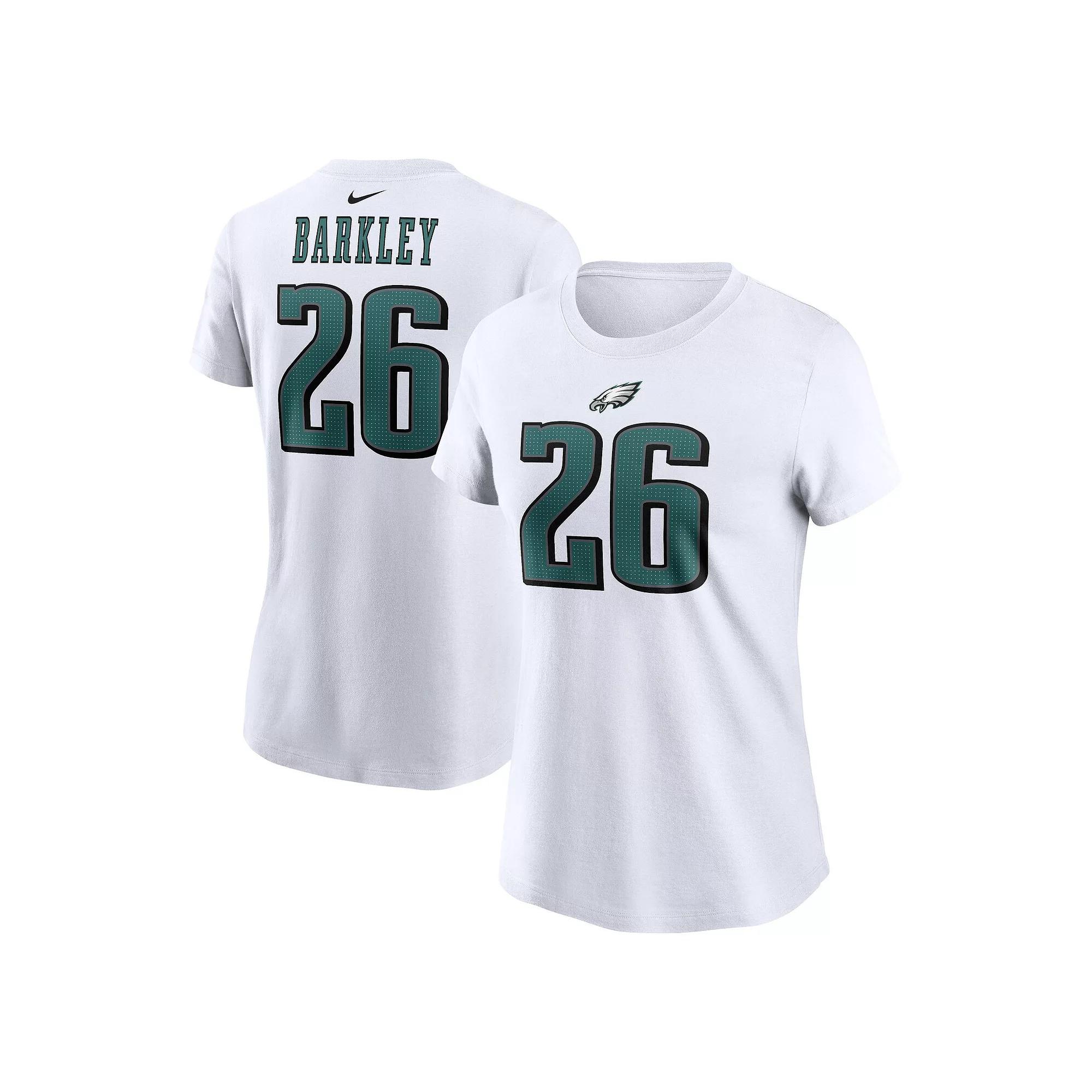 Women's Nike Saquon Barkley White Philadelphia Eagles Player Name & Number T-Shirt, Size: Small Product Image