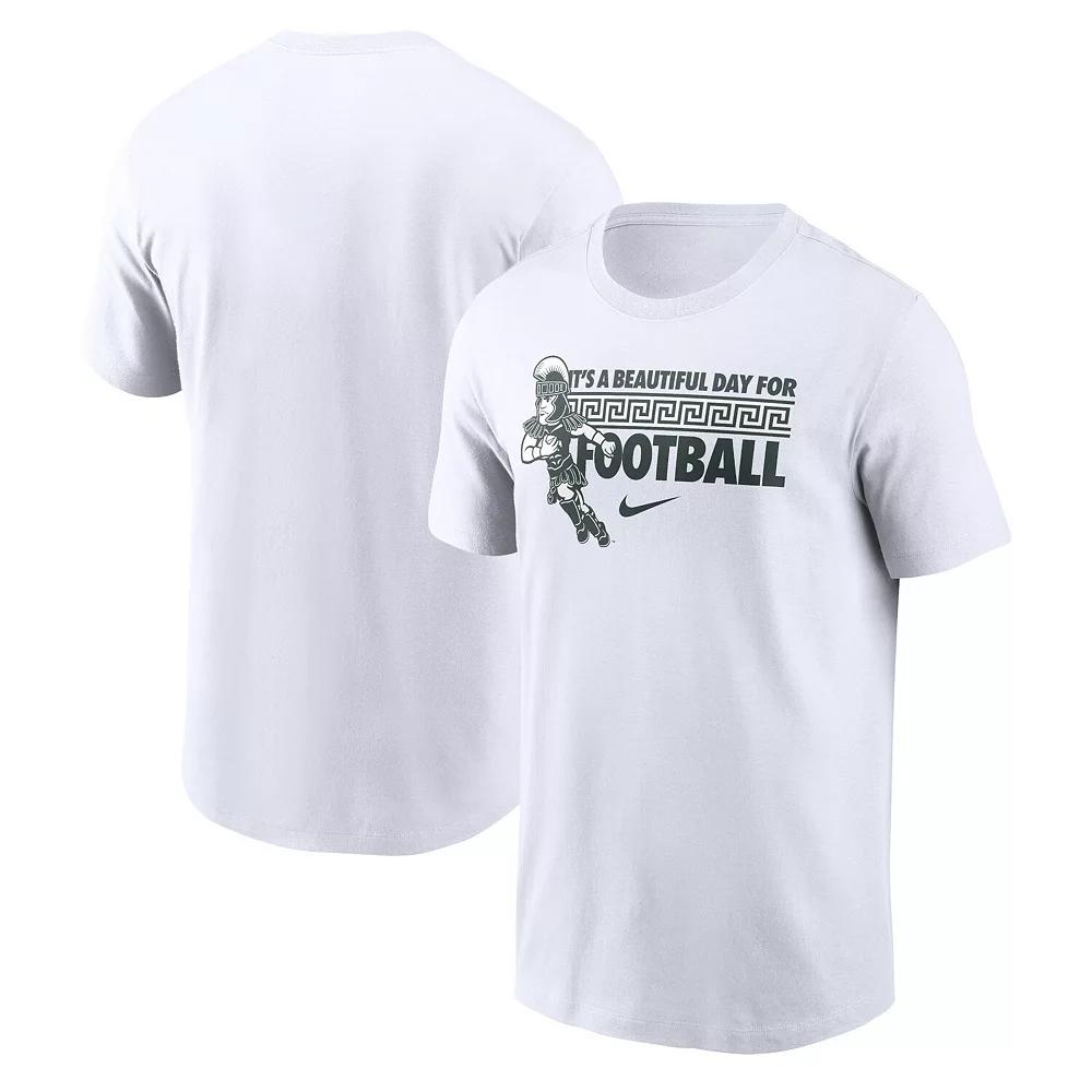 Men's Nike White Michigan State Spartans Fan  T-Shirt, Size: Small Product Image