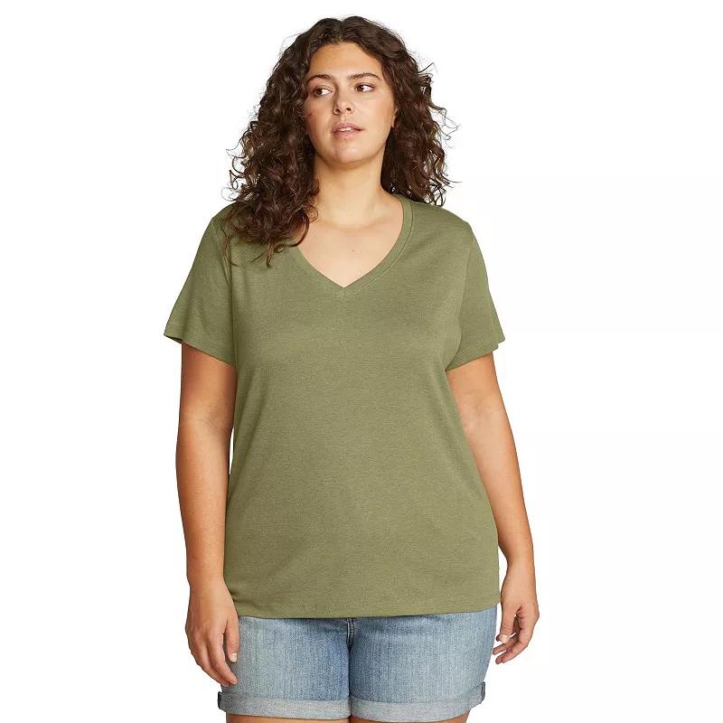 Petite Eddie Bauer Favorite V-Neck T-Shirt, Women's,  Product Image